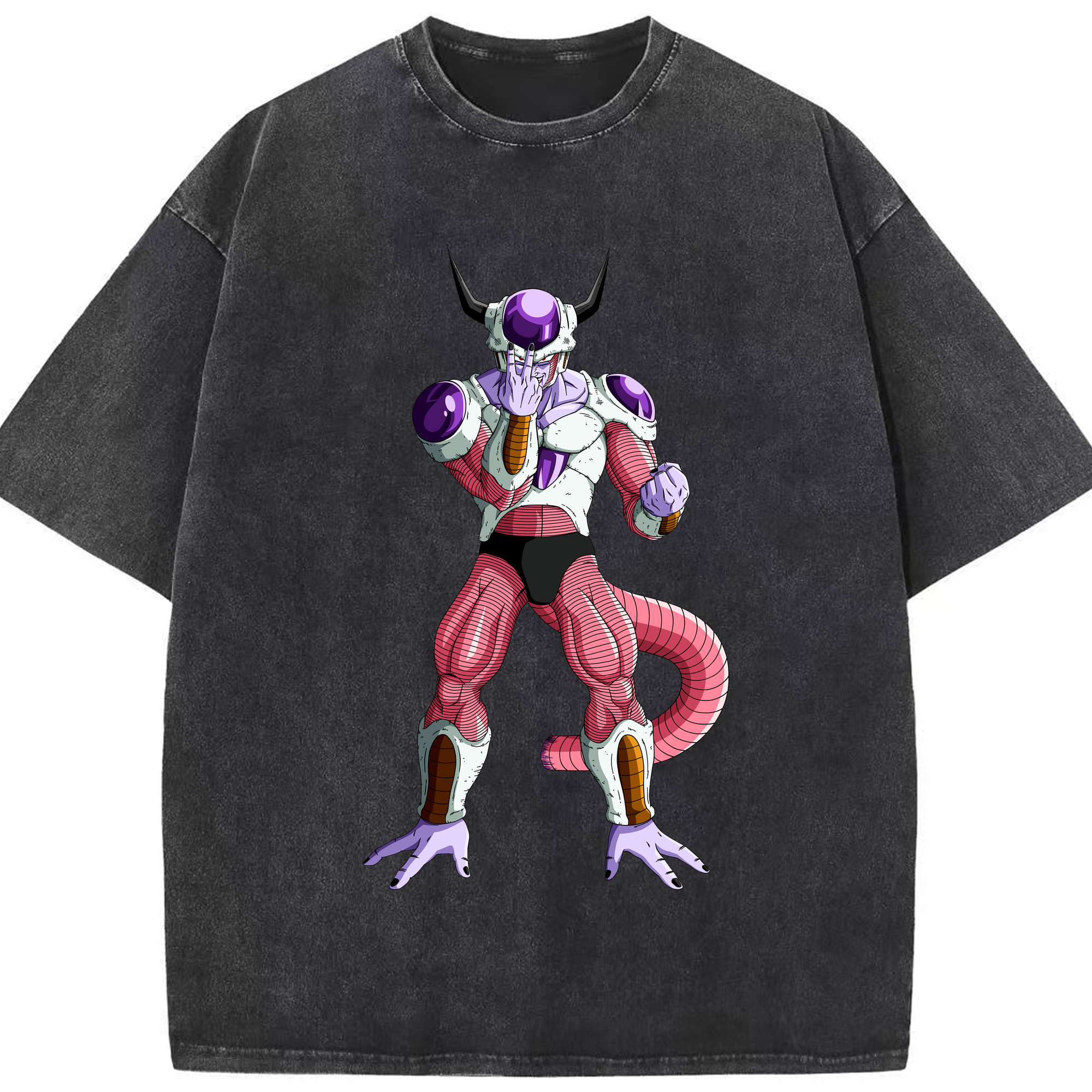 （画像用） ドラゴンボール フリーザ DRAGON BALL Frieza 綿100% ヴィンテージ風 半袖Tシャツ（フロントプリント）