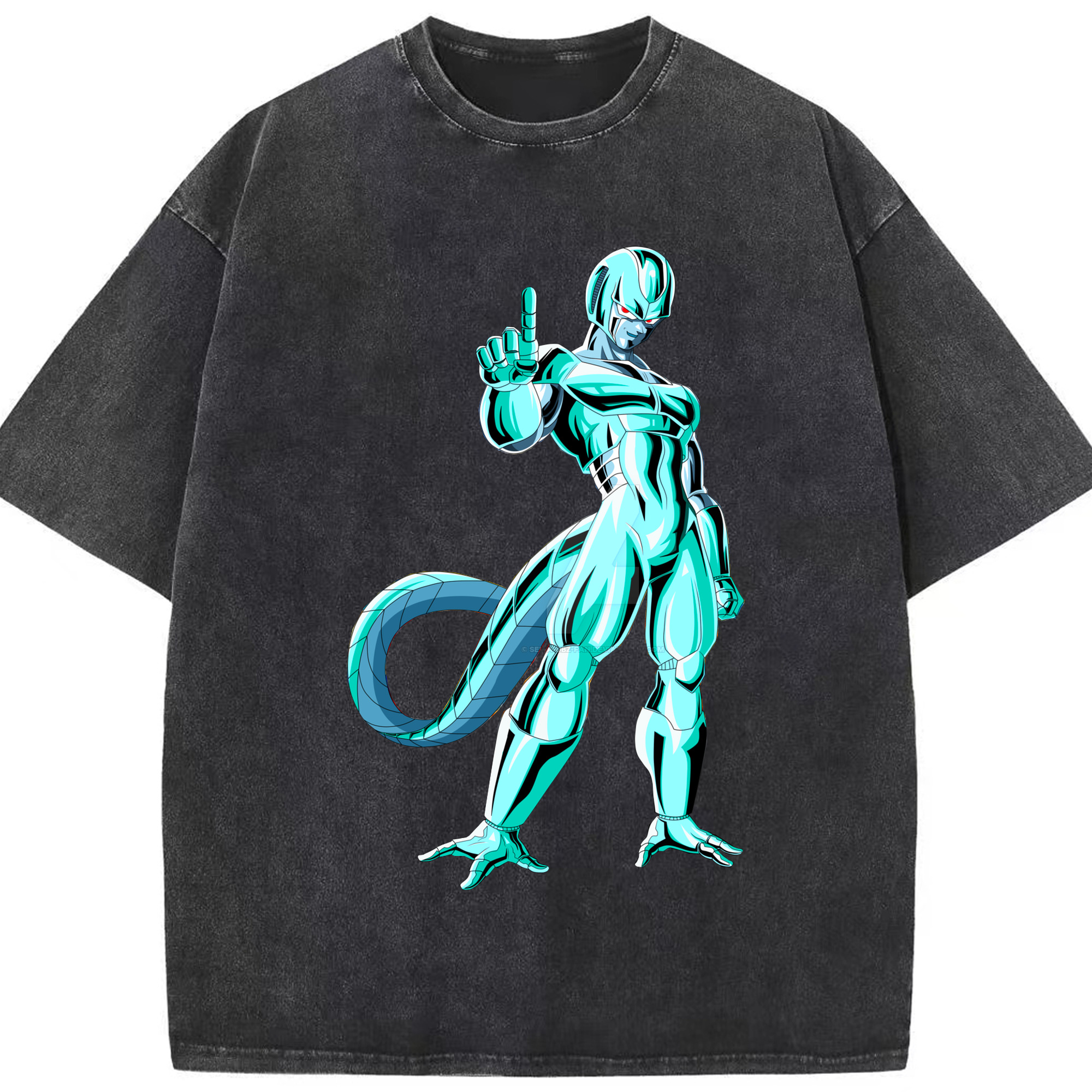 （画像用） ドラゴンボール クウラ DRAGON BALL Cooler Coora 綿100% ヴィンテージ風 半袖Tシャツ（フロントプリント）