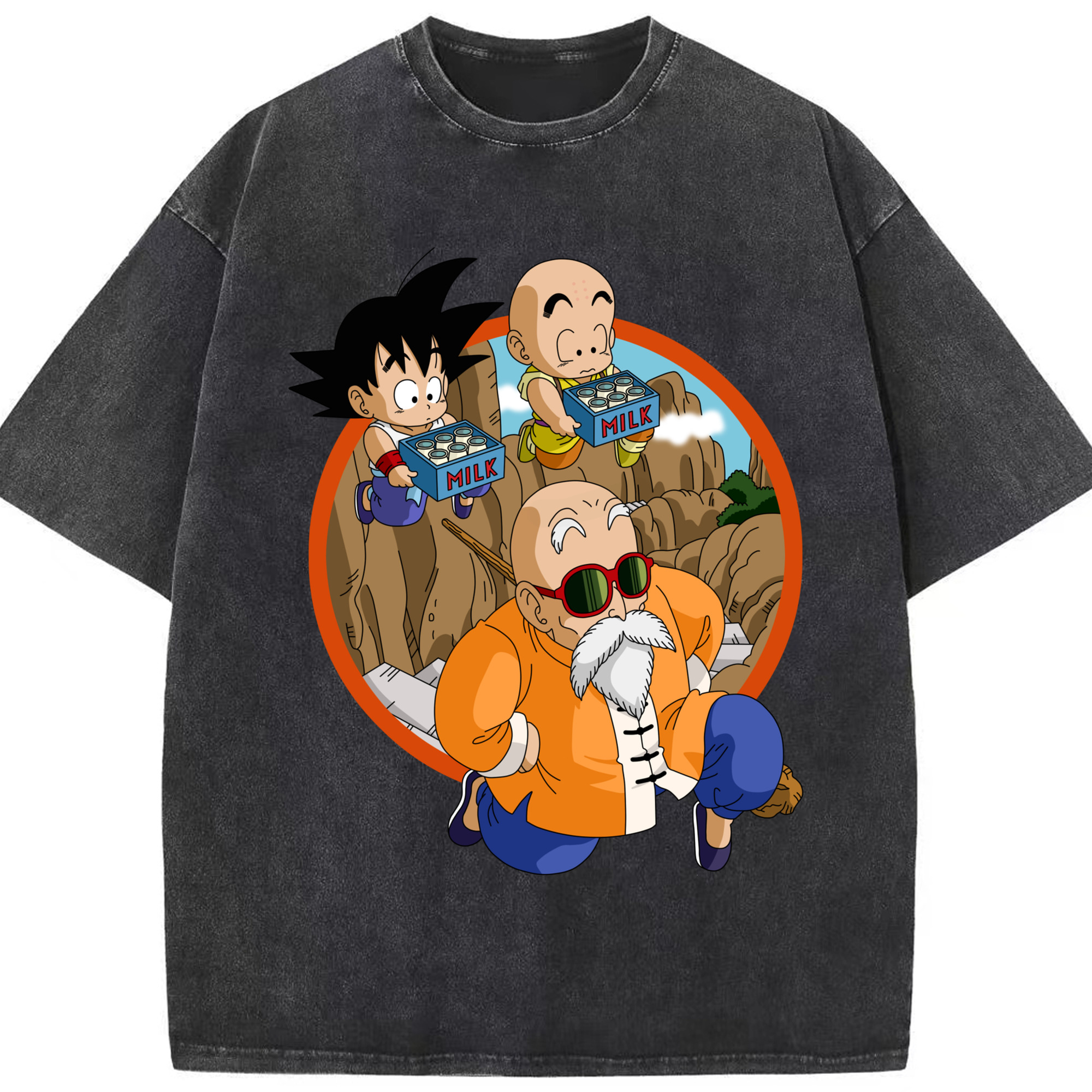 （画像用） ドラゴンボール 亀仙人（かめせんにん） DRAGON BALL Master Roshi Kame Sennin 綿100% ヴィンテージ風 半袖Tシャツ（フロントプリント）