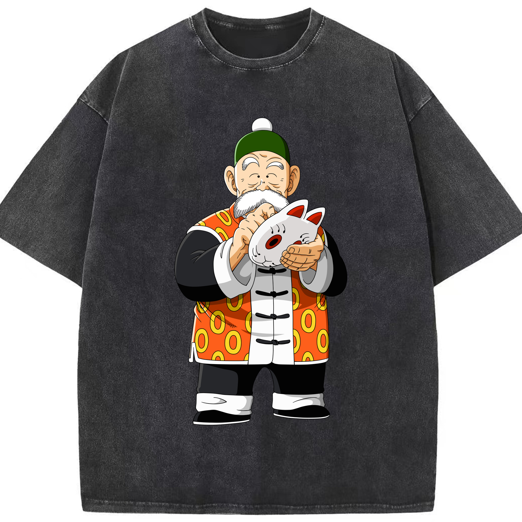 （画像用） ドラゴンボール 亀仙人（かめせんにん） DRAGON BALL Master Roshi Kame Sennin 綿100% ヴィンテージ風 半袖Tシャツ（フロントプリント）