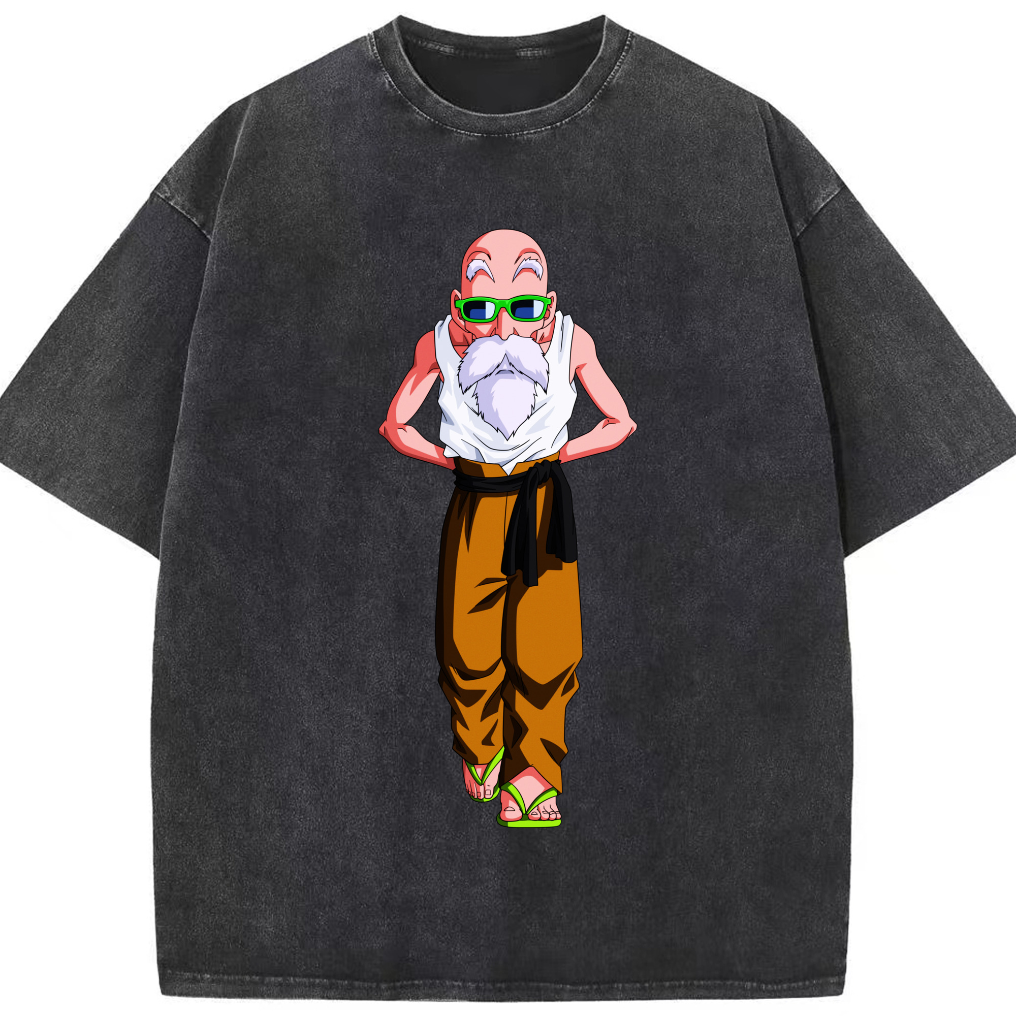 （画像用） ドラゴンボール 亀仙人（かめせんにん） DRAGON BALL Master Roshi Kame Sennin 綿100% ヴィンテージ風 半袖Tシャツ（フロントプリント）
