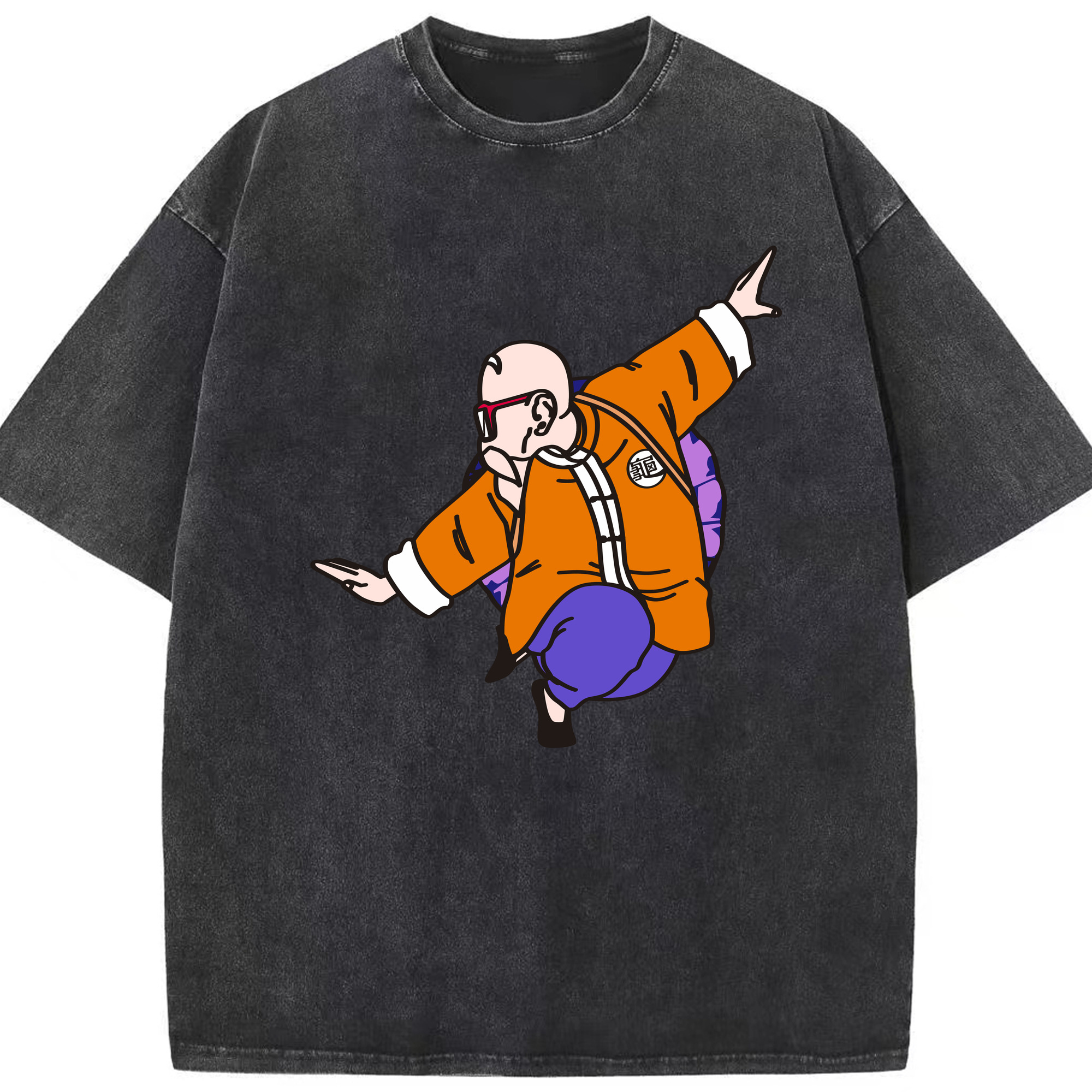 （画像用） ドラゴンボール 亀仙人（かめせんにん） DRAGON BALL Master Roshi Kame Sennin 綿100% ヴィンテージ風 半袖Tシャツ（フロントプリント）