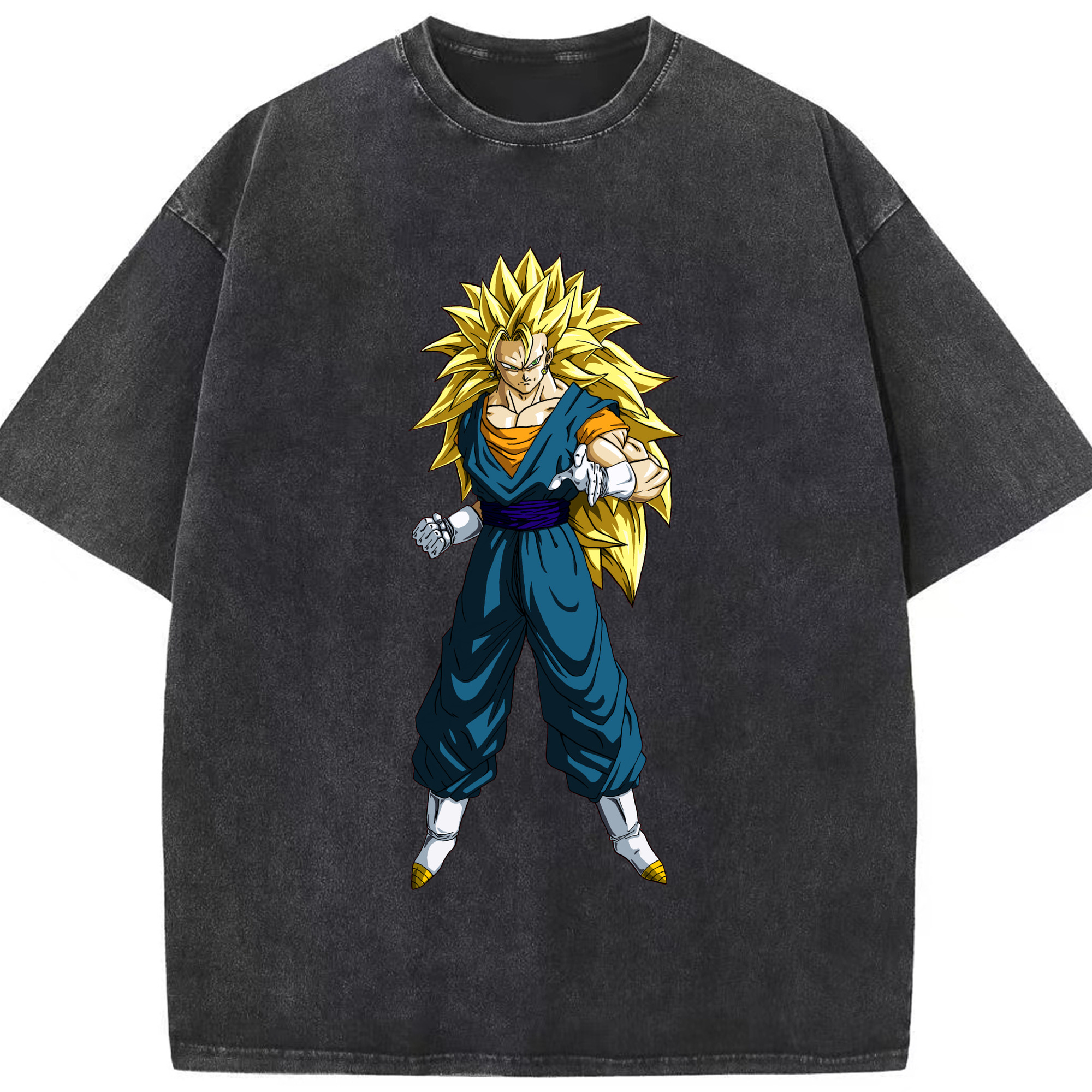 （画像用） ドラゴンボール ベジット DRAGON BALL Vegetto 綿100% ヴィンテージ風 半袖Tシャツ（フロントプリント）