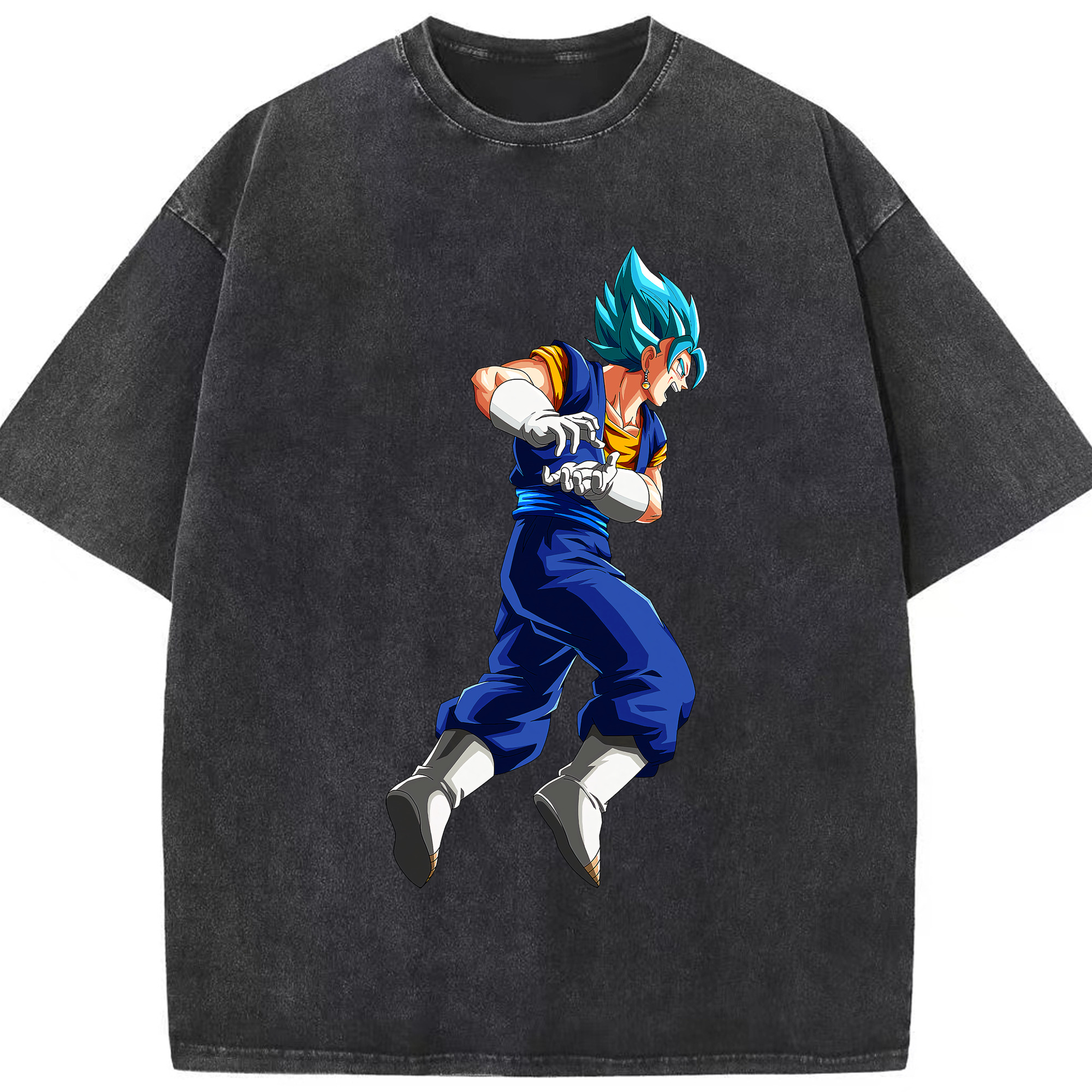 （画像用） ドラゴンボール ベジット DRAGON BALL Vegetto 綿100% ヴィンテージ風 半袖Tシャツ（フロントプリント）