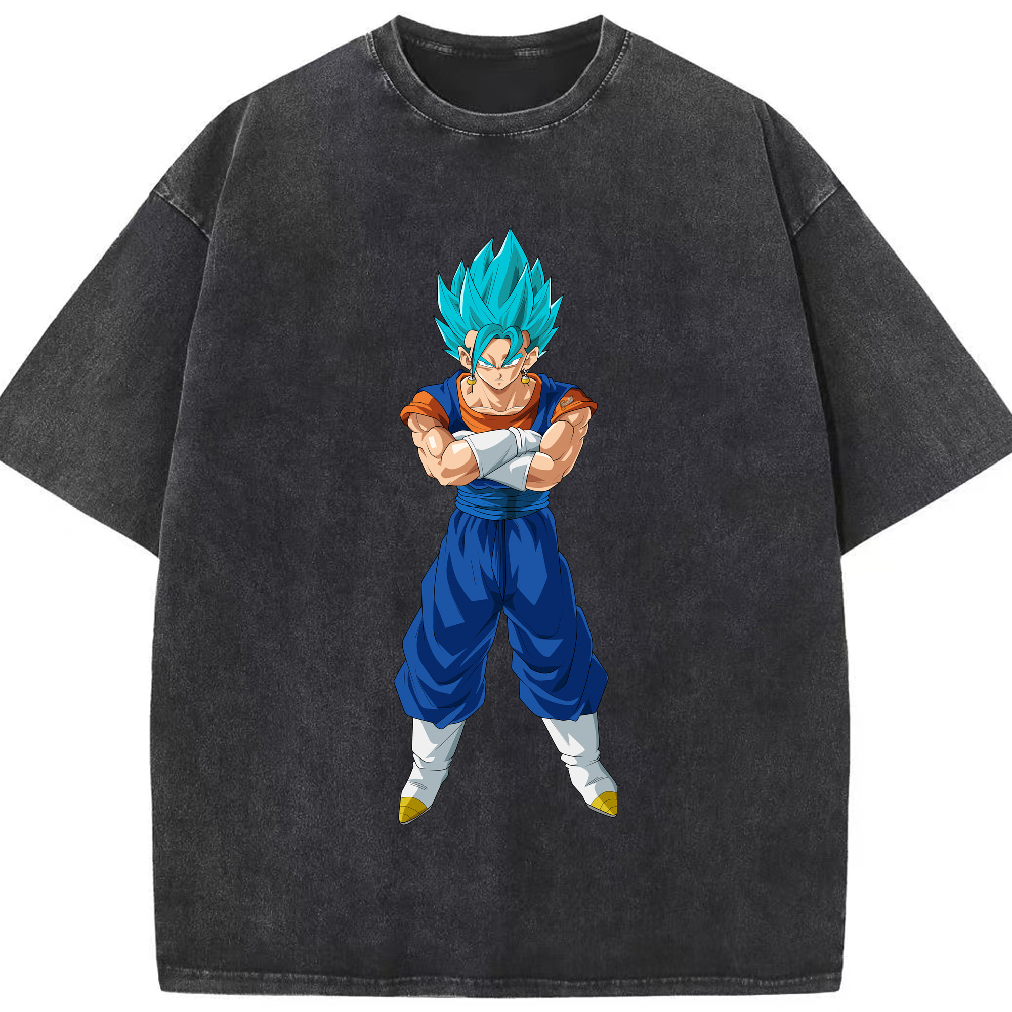 （画像用） ドラゴンボール ベジット DRAGON BALL Vegetto 綿100% ヴィンテージ風 半袖Tシャツ（フロントプリント）