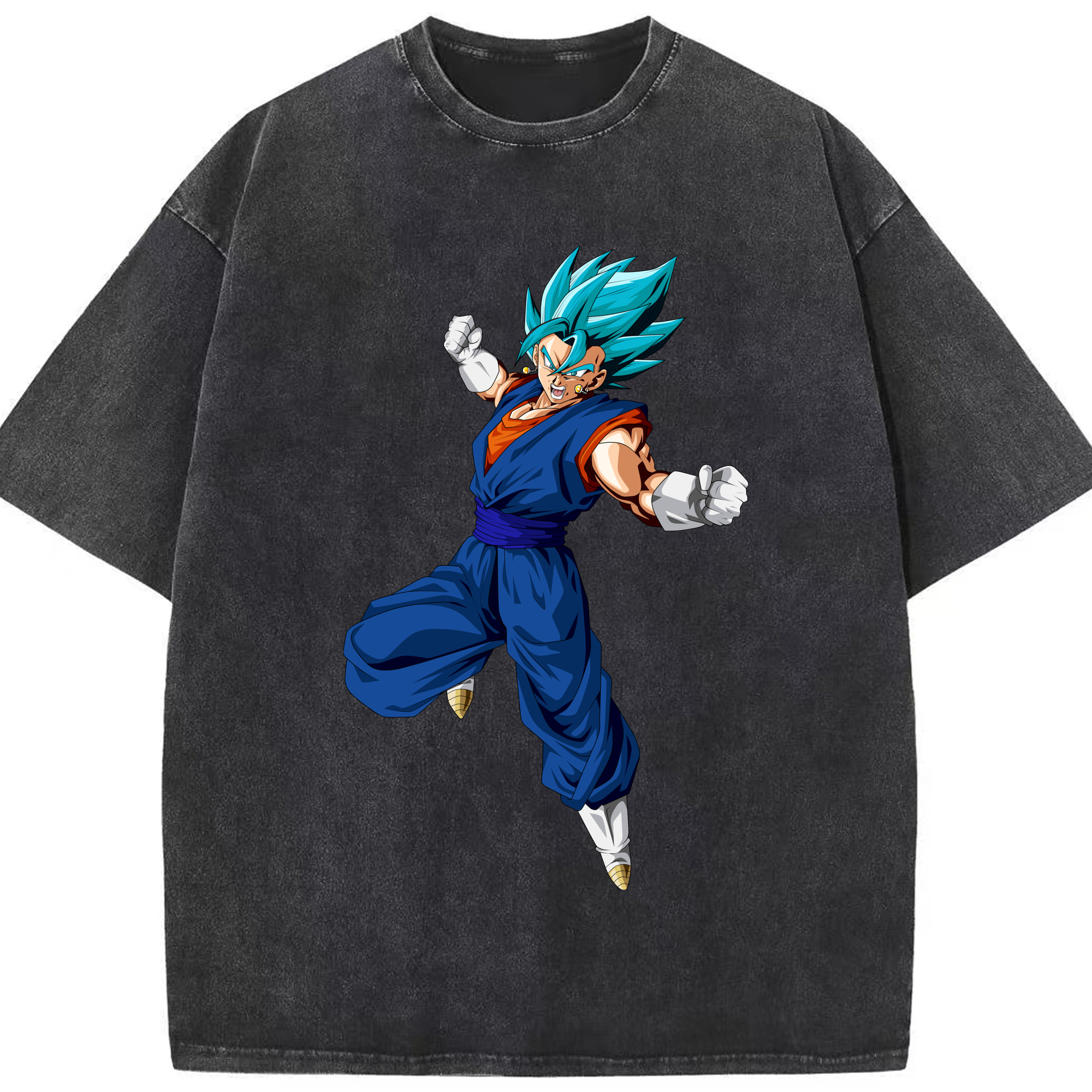 （画像用） ドラゴンボール ベジット DRAGON BALL Vegetto 綿100% ヴィンテージ風 半袖Tシャツ（フロントプリント）