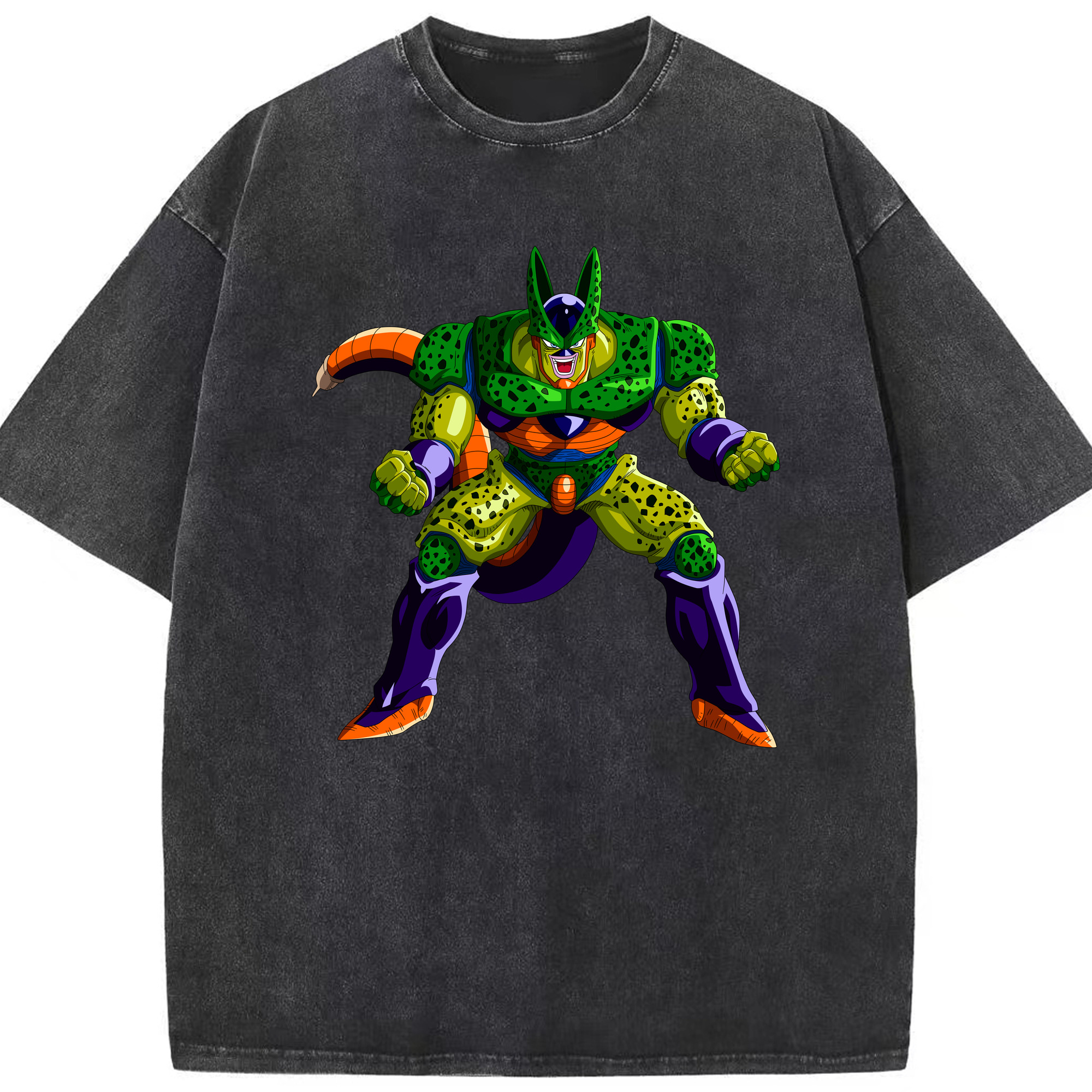 （画像用） ドラゴンボール セル DRAGON BALL Cell 綿100% ヴィンテージ風 半袖Tシャツ（フロントプリント）