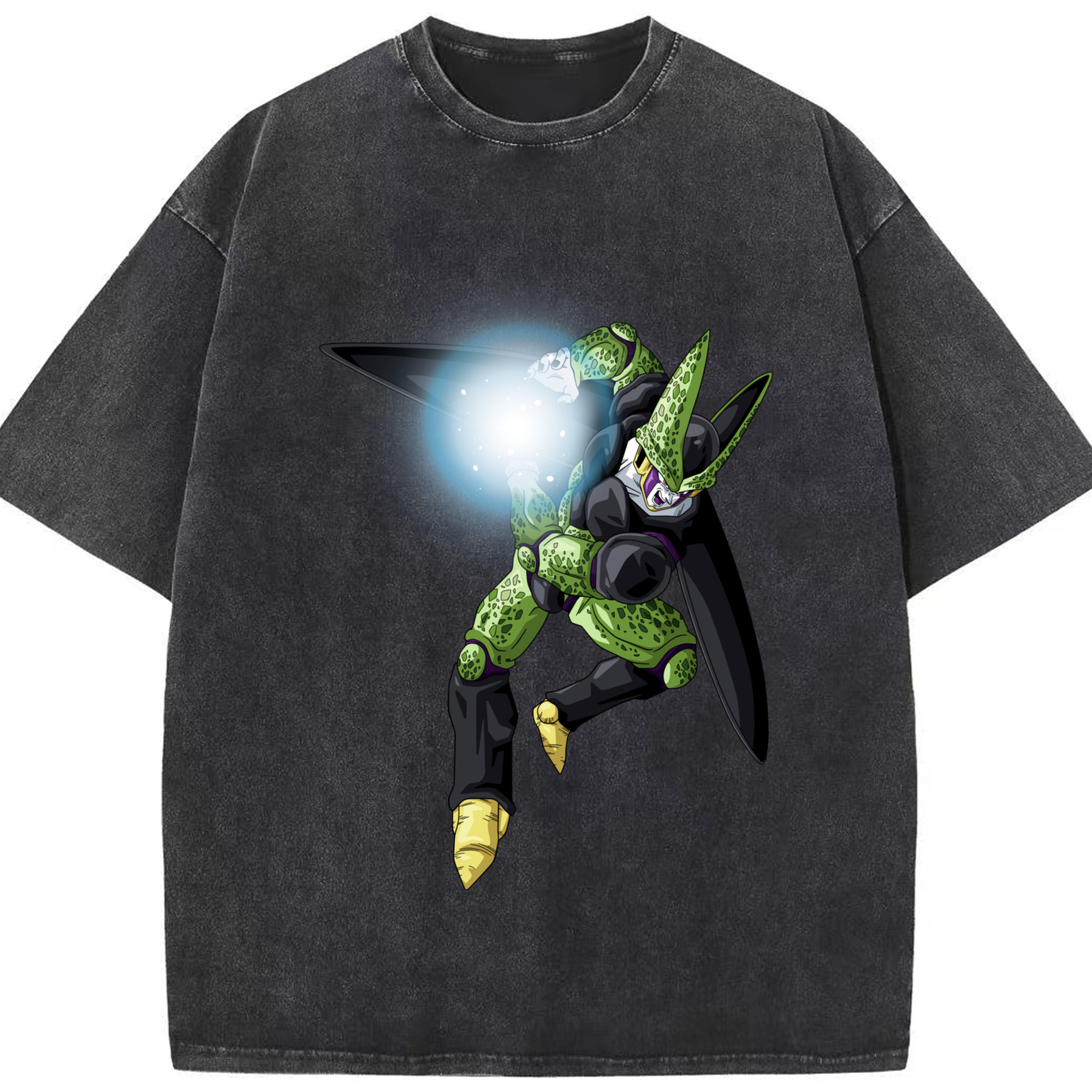 （画像用） ドラゴンボール セル DRAGON BALL Cell 綿100% ヴィンテージ風 半袖Tシャツ（フロントプリント）