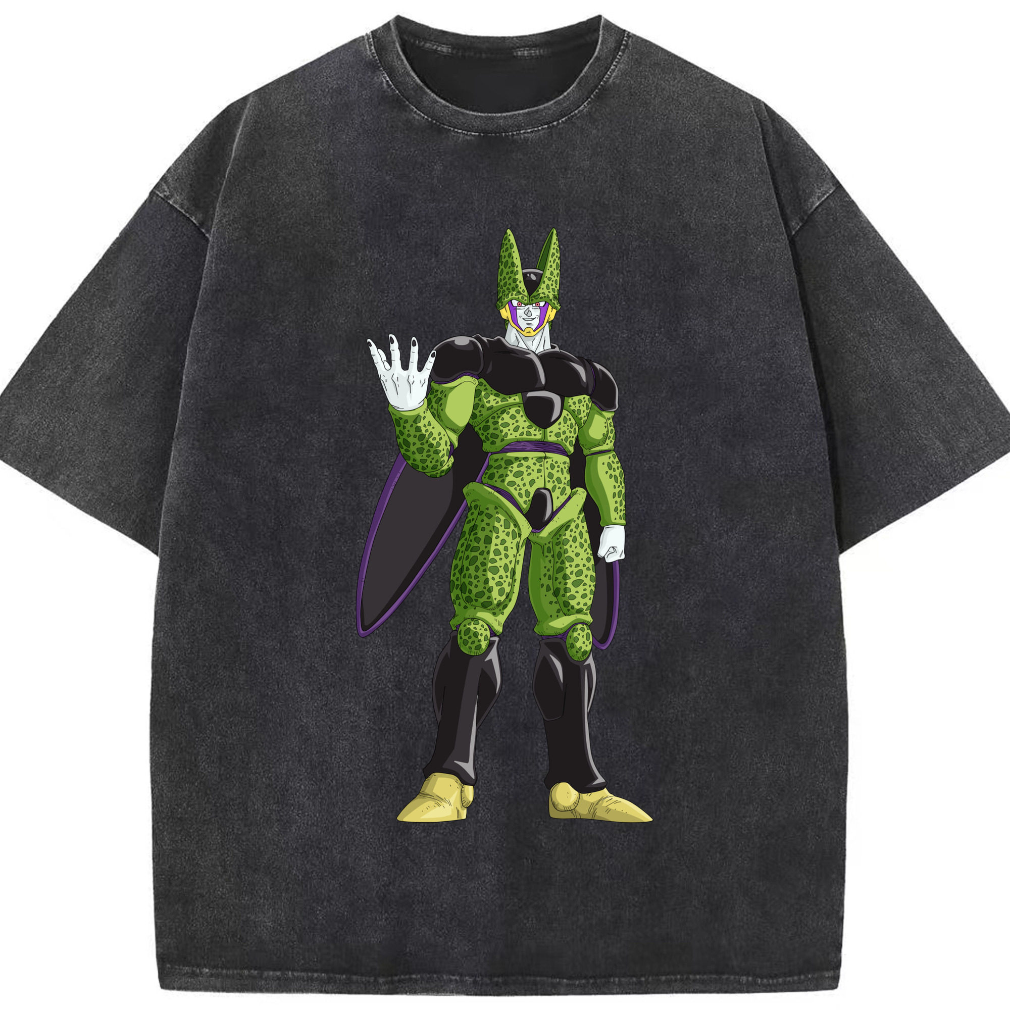 （画像用） ドラゴンボール セル DRAGON BALL Cell 綿100% ヴィンテージ風 半袖Tシャツ（フロントプリント）