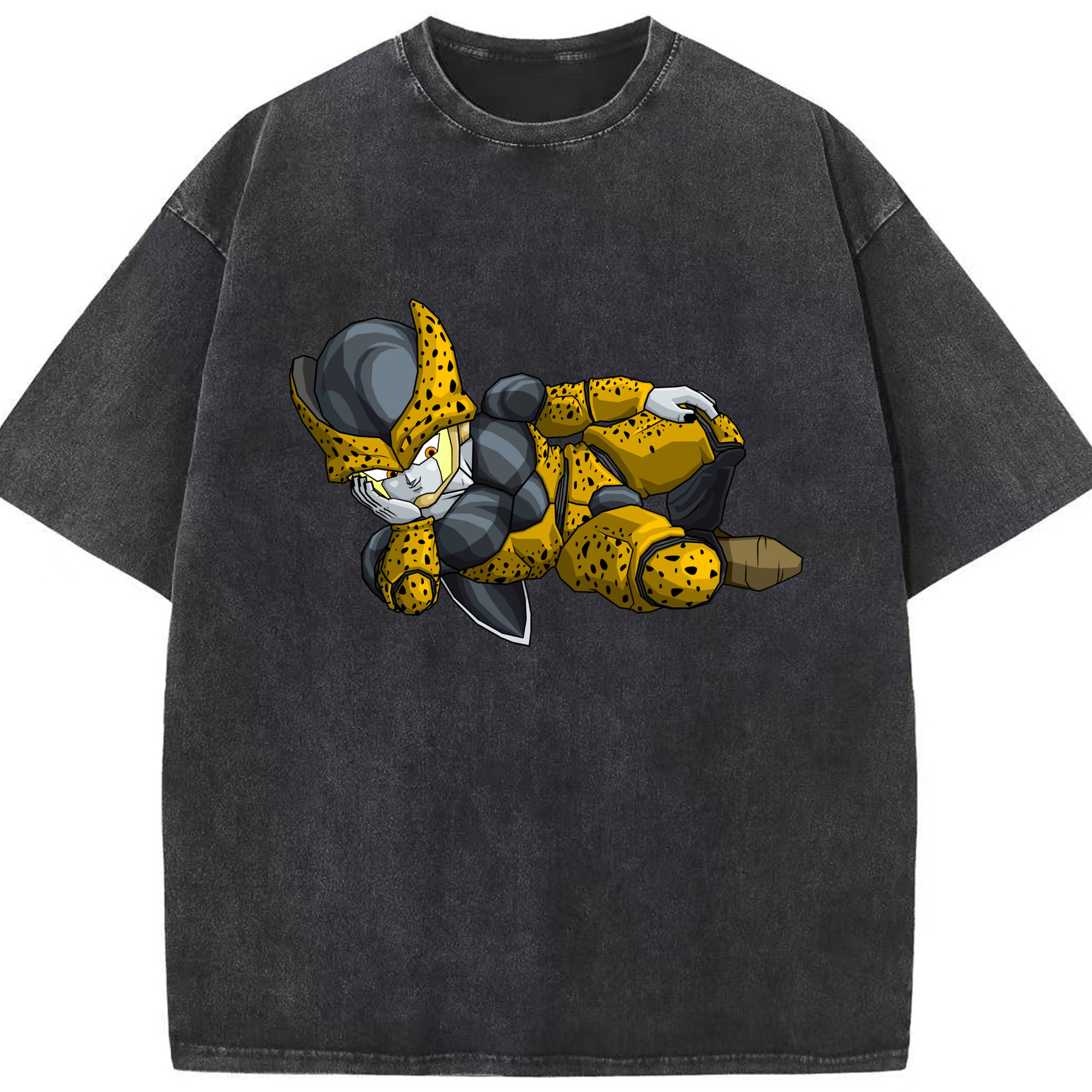 （画像用） ドラゴンボール セル DRAGON BALL Cell 綿100% ヴィンテージ風 半袖Tシャツ（フロントプリント）