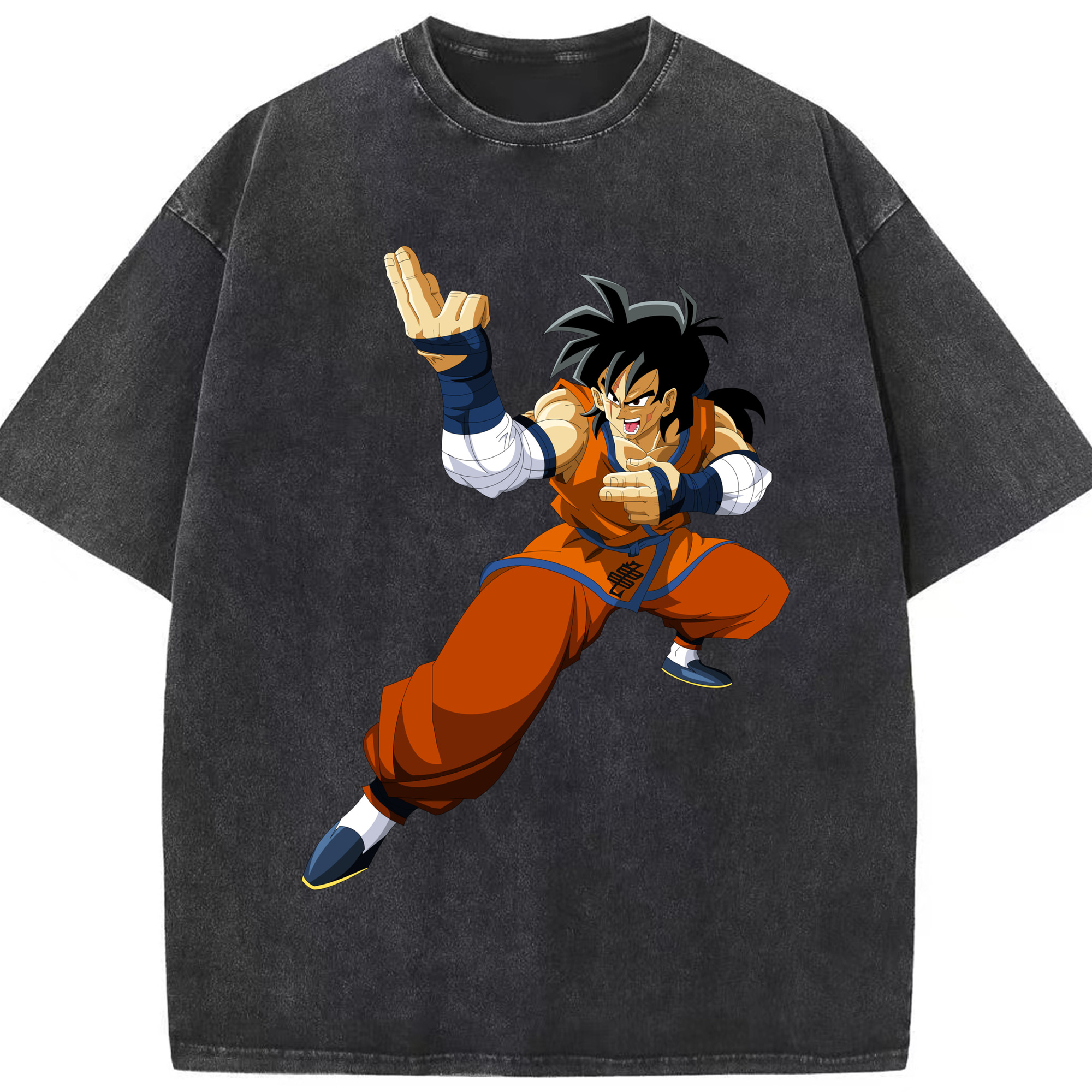 （画像用） ドラゴンボール ヤムチャ DRAGON BALL Yamcha 綿100% ヴィンテージ風 半袖Tシャツ（フロントプリント）