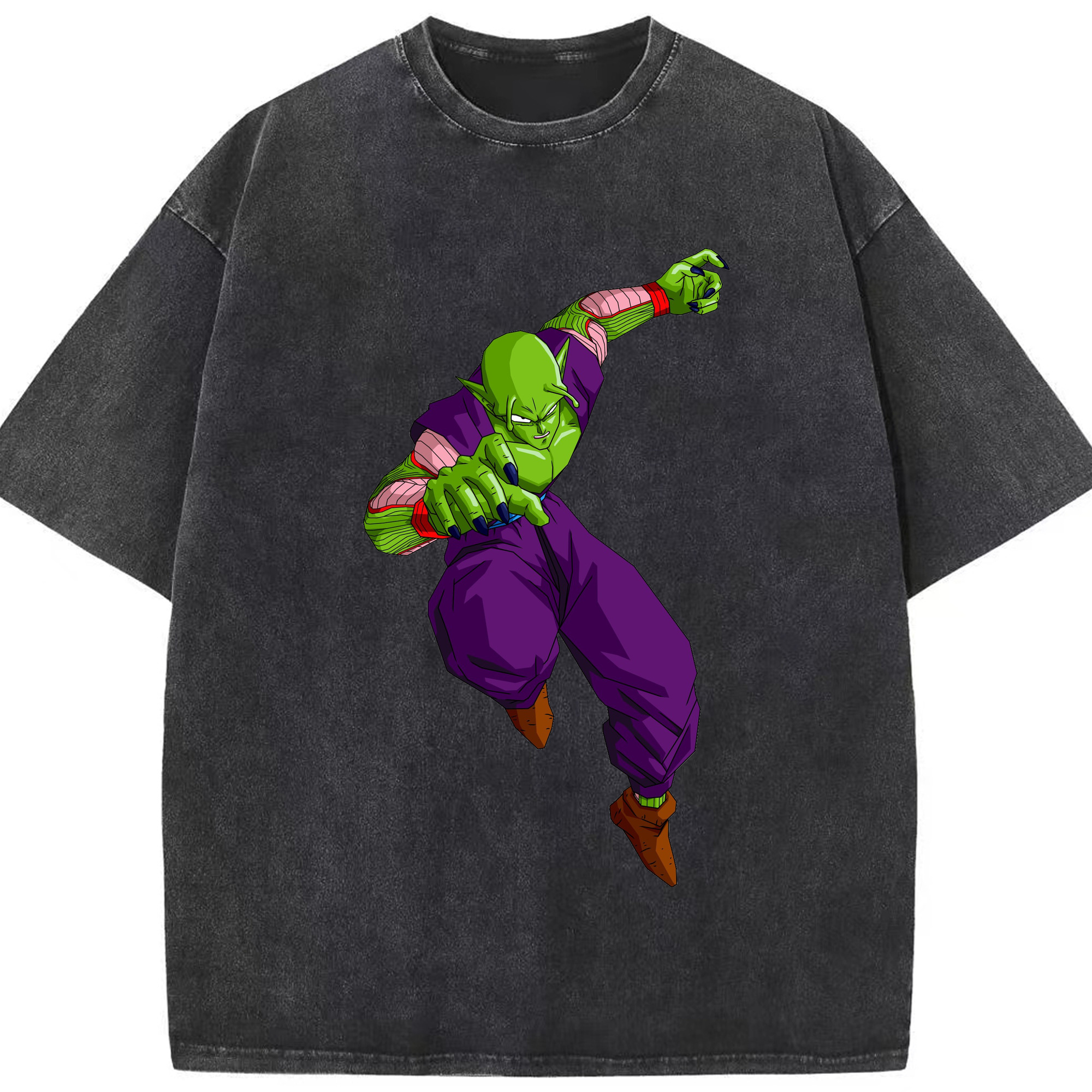 （画像用） ドラゴンボール ピッコロ DRAGON BALL Piccolo 綿100% ヴィンテージ風 半袖Tシャツ（フロントプリント）