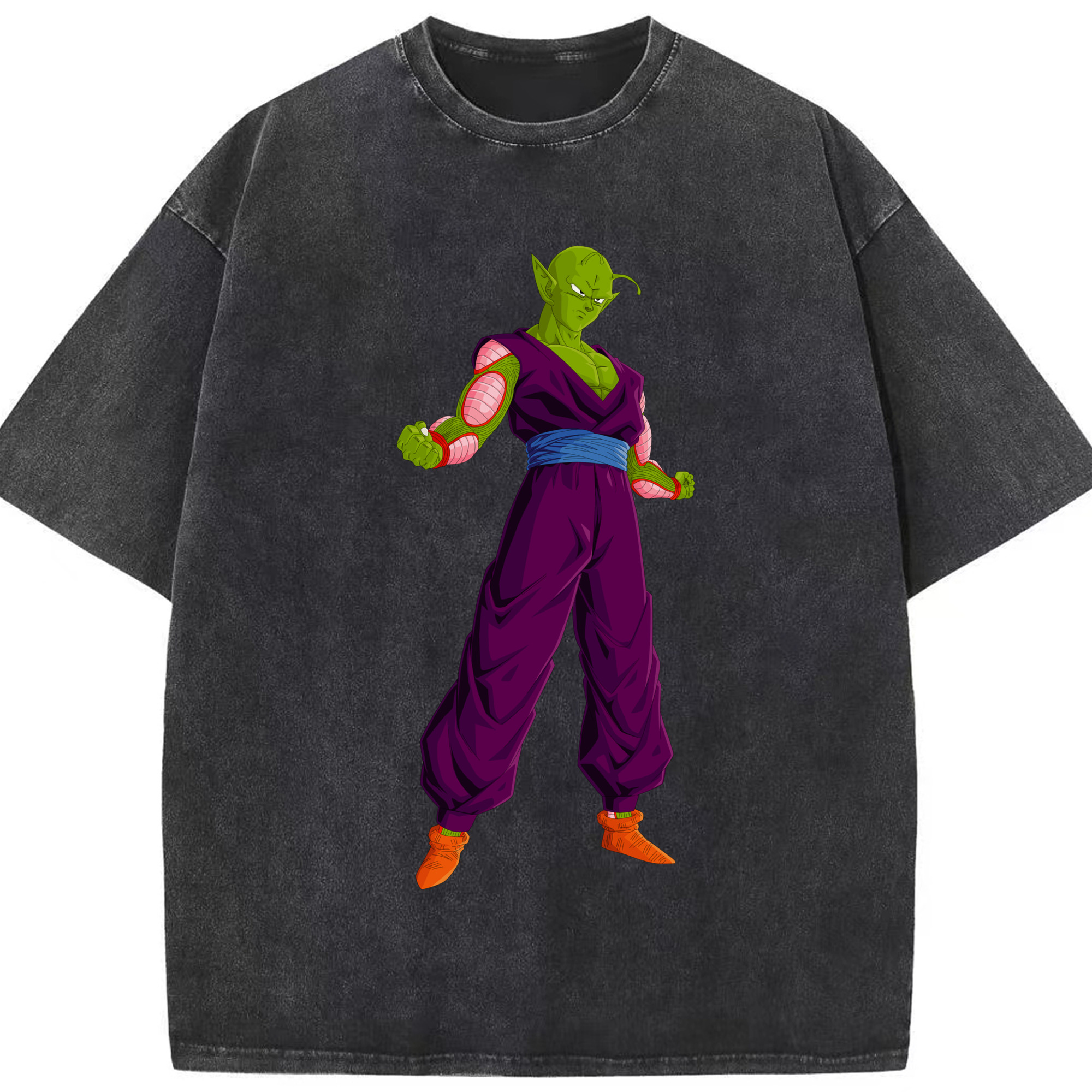 （画像用） ドラゴンボール ピッコロ DRAGON BALL Piccolo 綿100% ヴィンテージ風 半袖Tシャツ（フロントプリント）