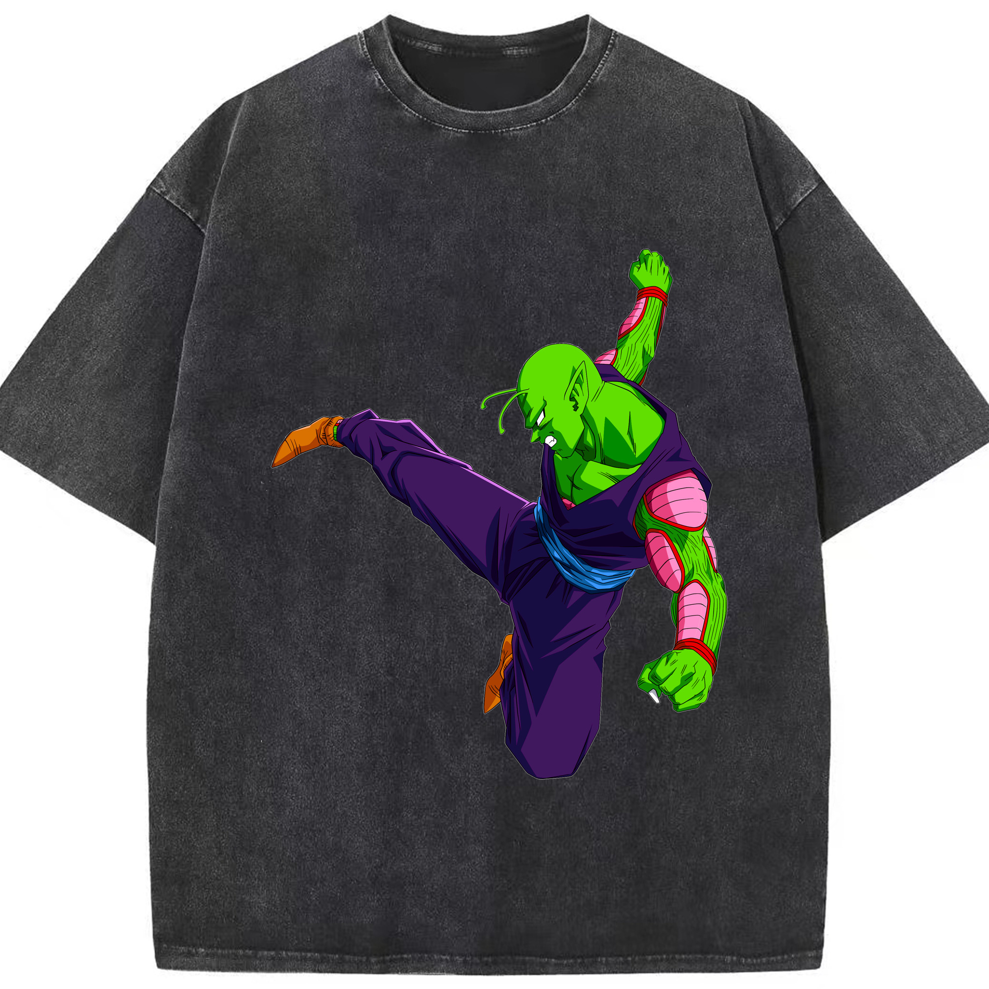 （画像用） ドラゴンボール ピッコロ DRAGON BALL Piccolo 綿100% ヴィンテージ風 半袖Tシャツ（フロントプリント）