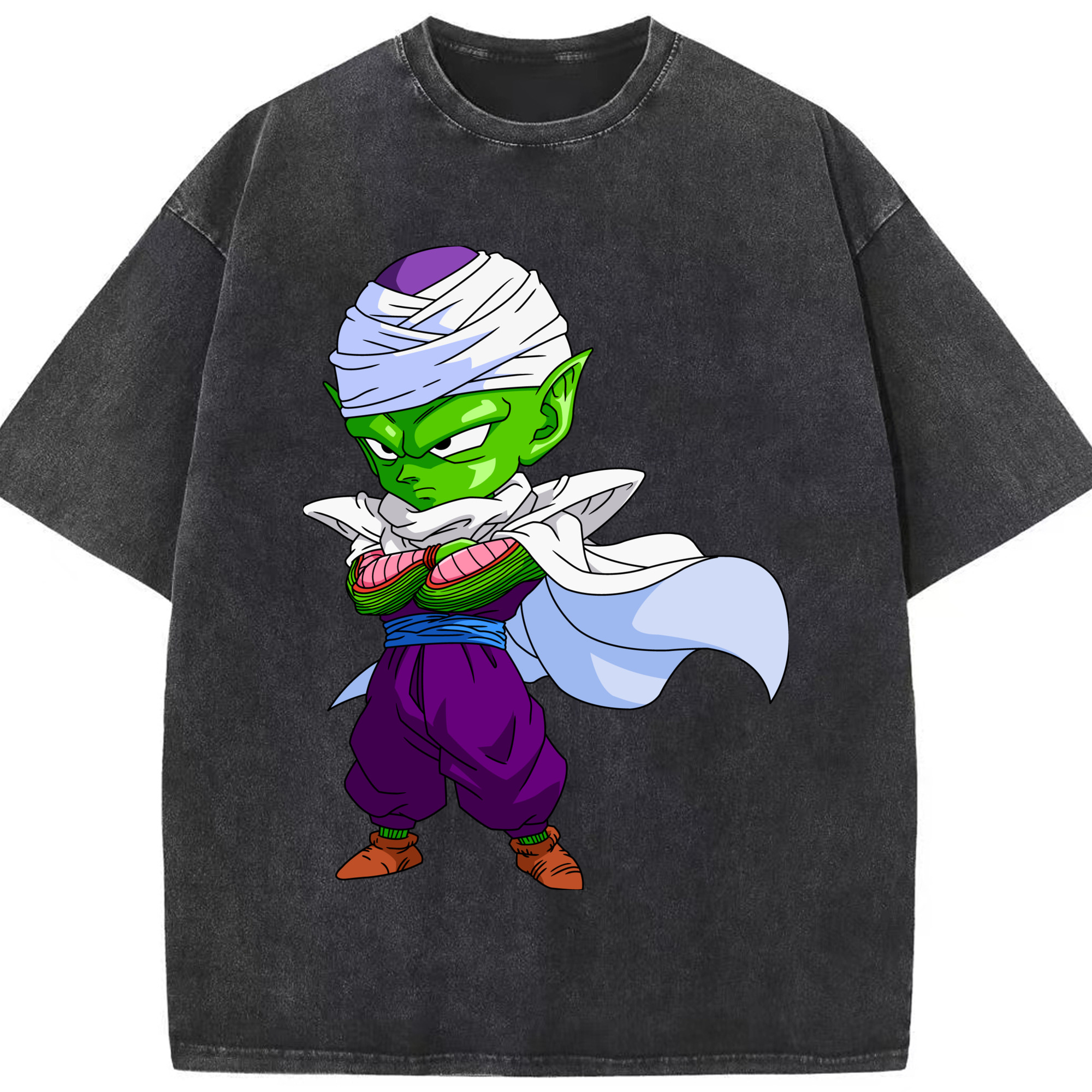 （画像用） ドラゴンボール ピッコロ DRAGON BALL Piccolo 綿100% ヴィンテージ風 半袖Tシャツ（フロントプリント）