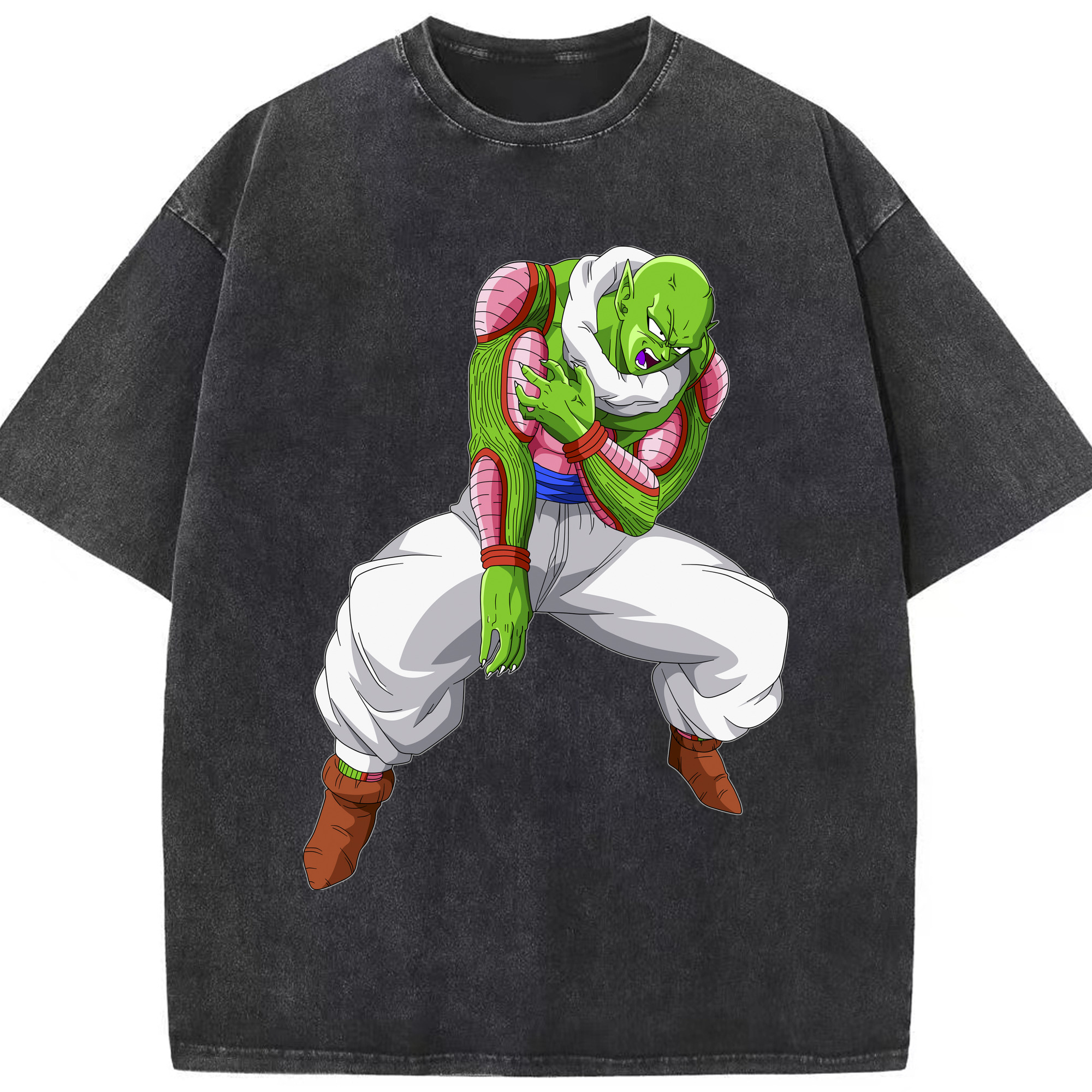 （画像用） ドラゴンボール ピッコロ DRAGON BALL Piccolo 綿100% ヴィンテージ風 半袖Tシャツ（フロントプリント）
