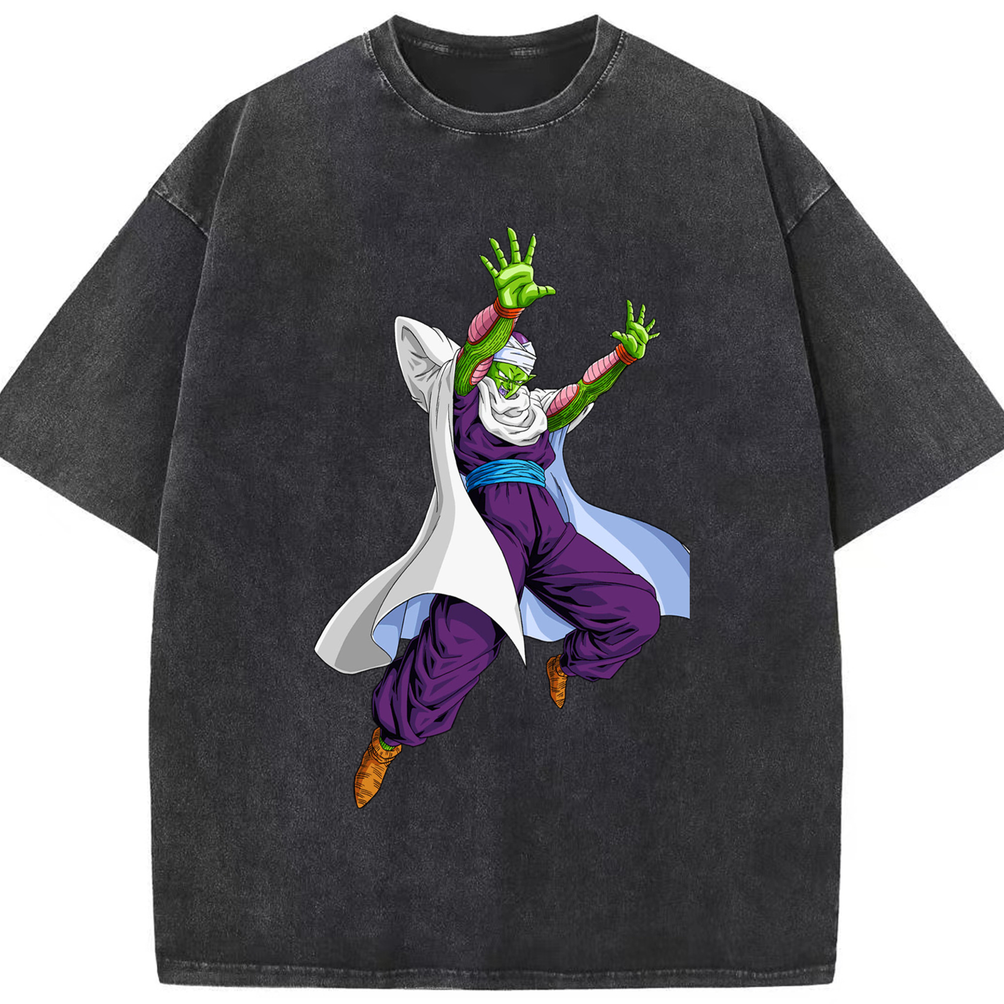 （画像用） ドラゴンボール ピッコロ DRAGON BALL Piccolo 綿100% ヴィンテージ風 半袖Tシャツ（フロントプリント）