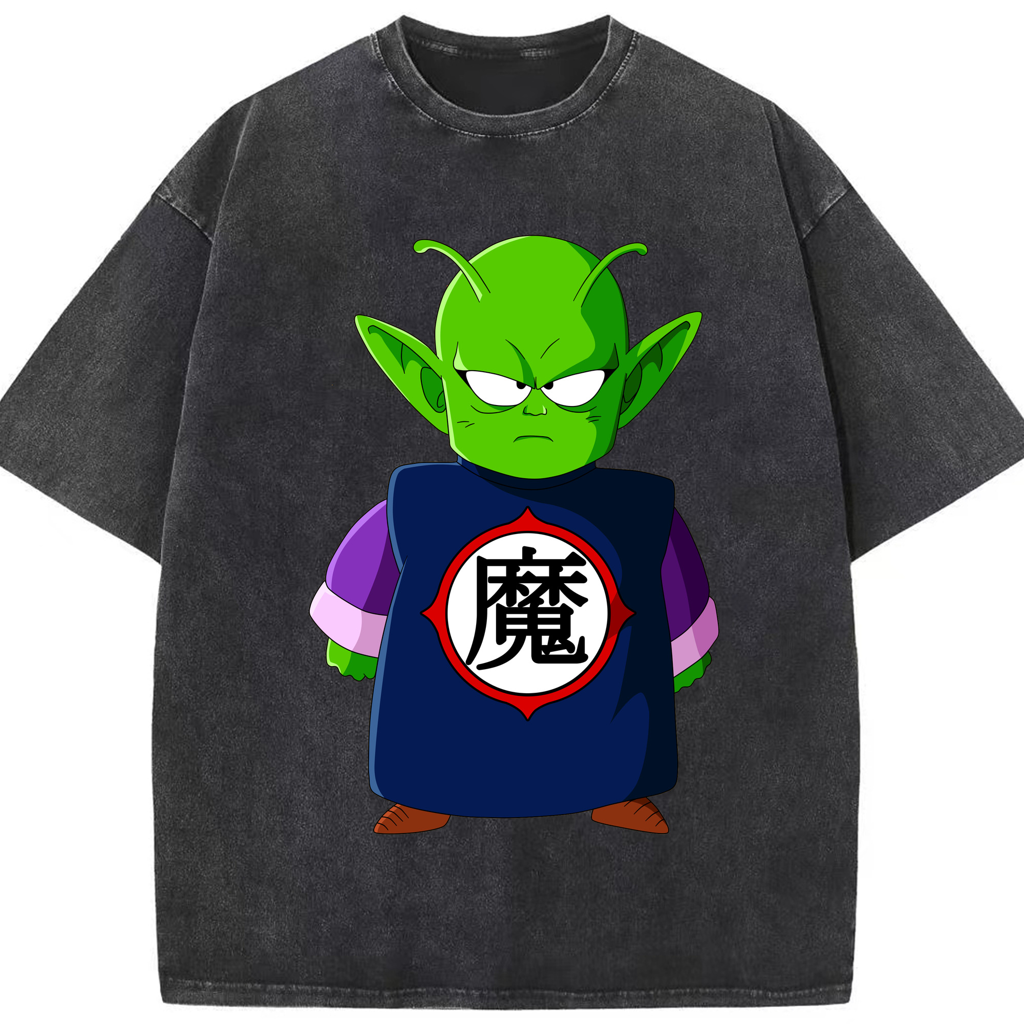 （画像用） ドラゴンボール ピッコロ DRAGON BALL Piccolo 綿100% ヴィンテージ風 半袖Tシャツ（フロントプリント）