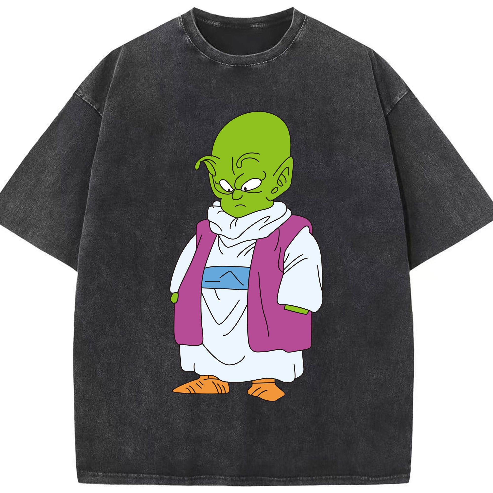 （画像用） ドラゴンボール ピッコロ DRAGON BALL Piccolo 綿100% ヴィンテージ風 半袖Tシャツ（フロントプリント）