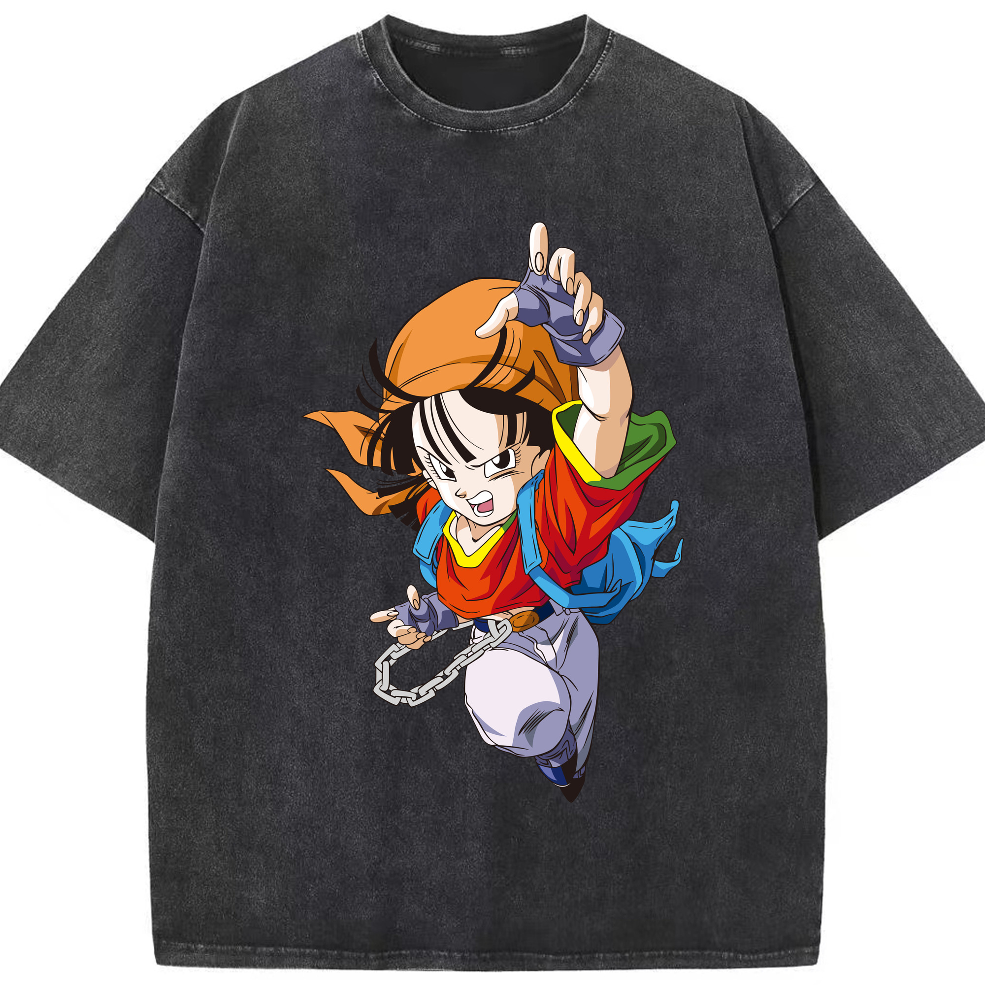 （画像用） ドラゴンボール パン DRAGON BALL Pan 綿100% ヴィンテージ風 半袖Tシャツ（フロントプリント）