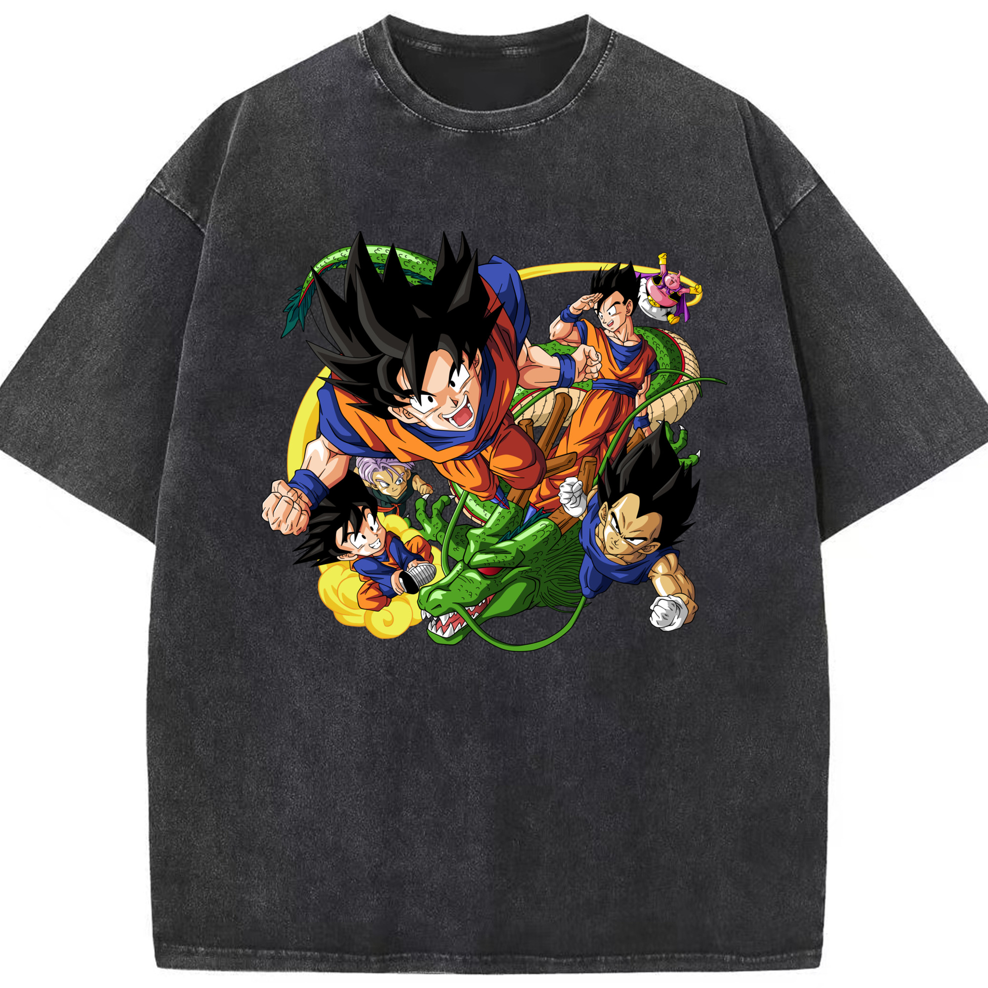 （画像用） ドラゴンボール DRAGON BALL 綿100% ヴィンテージ風 半袖Tシャツ（フロントプリント）