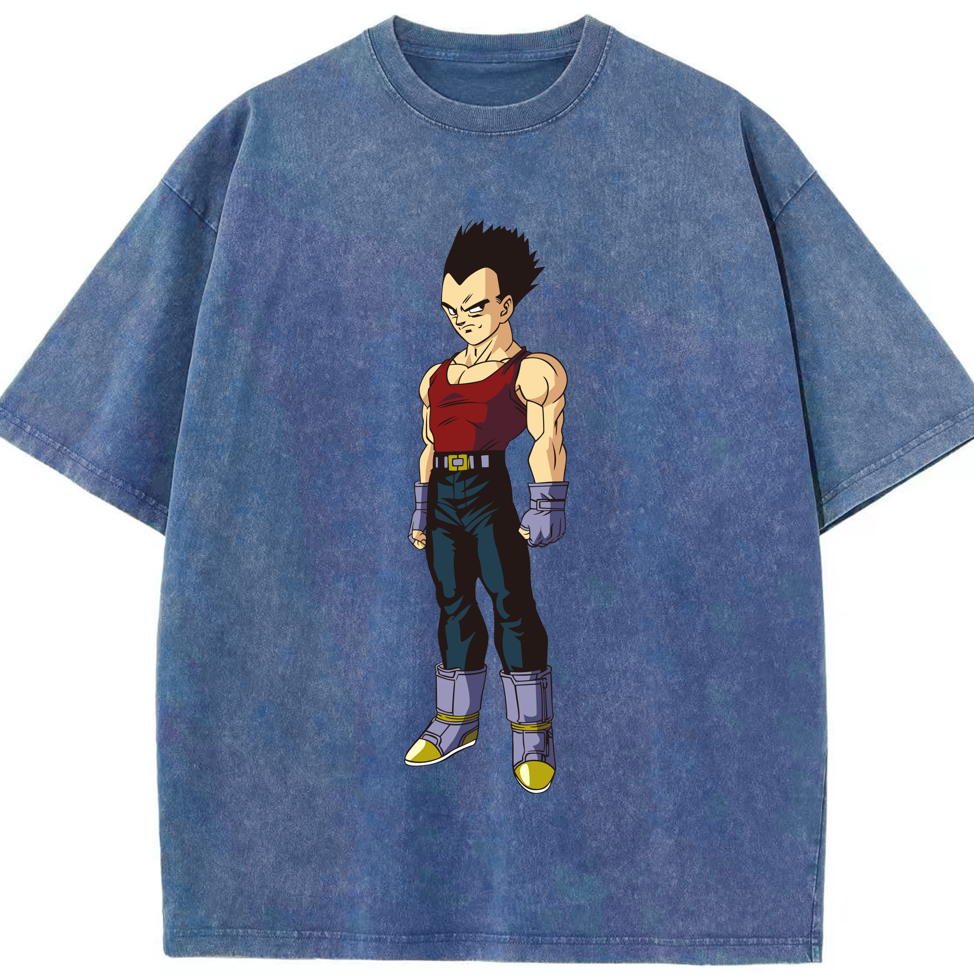 （画像用） ドラゴンボール ベジータ四世（Bejīta Yonsei）DRAGON BALL Vegeta IV 綿100% ヴィンテージ風 半袖Tシャツ（フロントプリント）