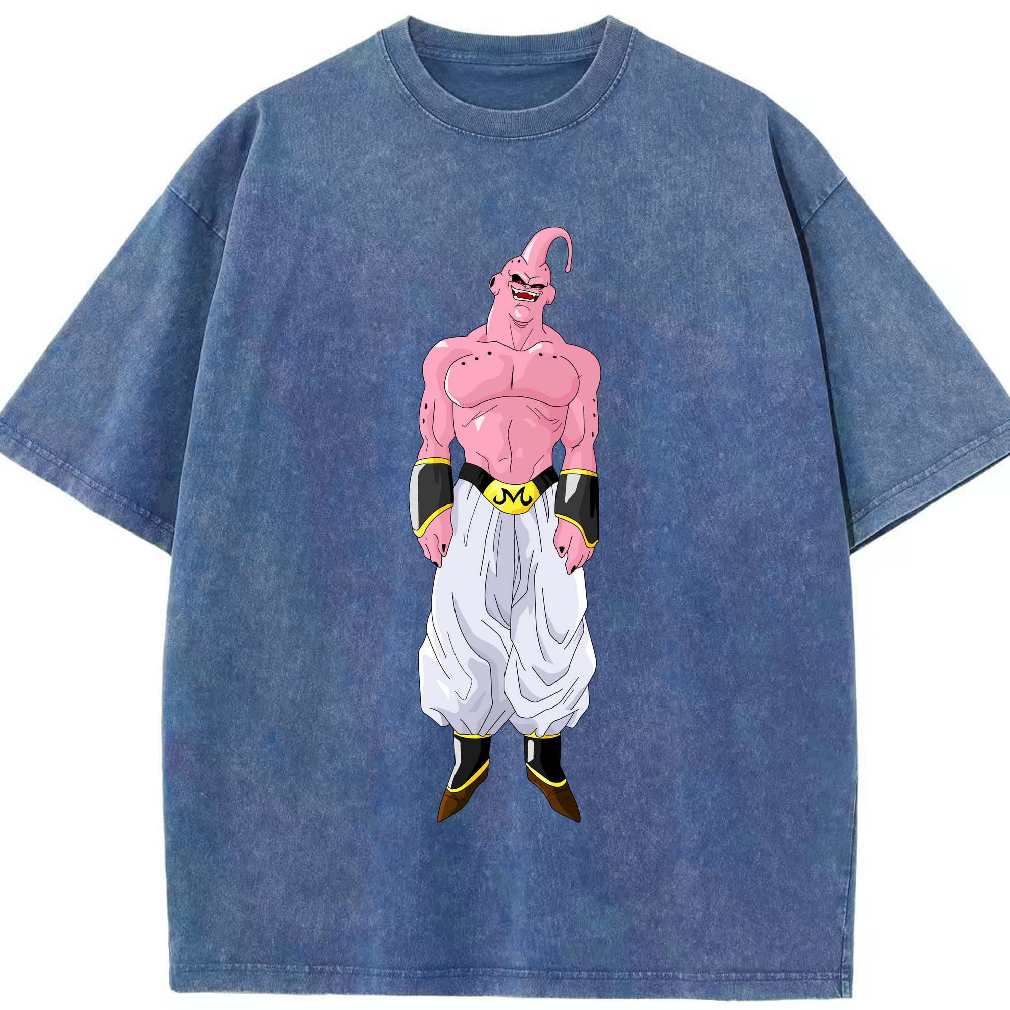 ドラゴンボール 魔人ブウ DRAGON BALL Majin Buu 綿100% ヴィンテージ風 半袖Tシャツ（フロントプリント）