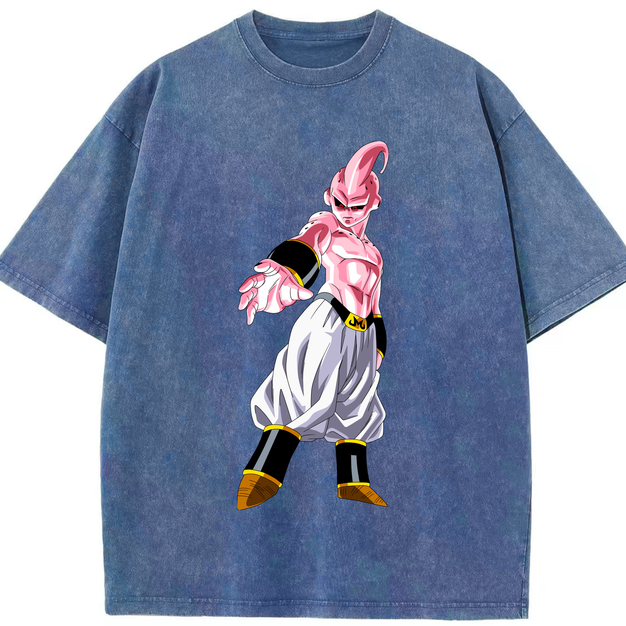 （画像用） ドラゴンボール 魔人ブウ DRAGON BALL Majin Buu 綿100% ヴィンテージ風 半袖Tシャツ（フロントプリント）