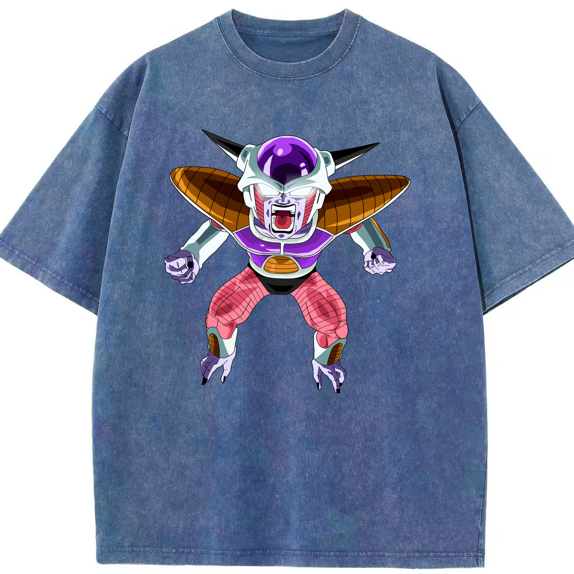 （画像用） ドラゴンボール フリーザ DRAGON BALL Frieza 綿100% ヴィンテージ風 半袖Tシャツ（フロントプリント）