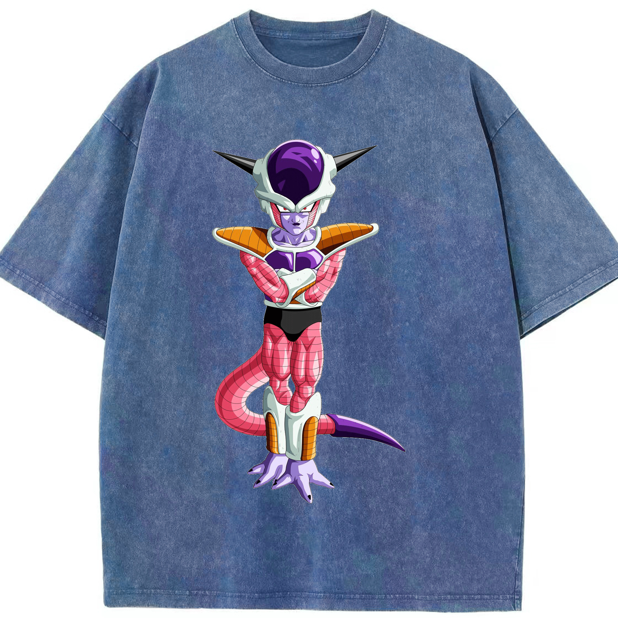 （画像用） ドラゴンボール フリーザ DRAGON BALL Frieza 綿100% ヴィンテージ風 半袖Tシャツ（フロントプリント）