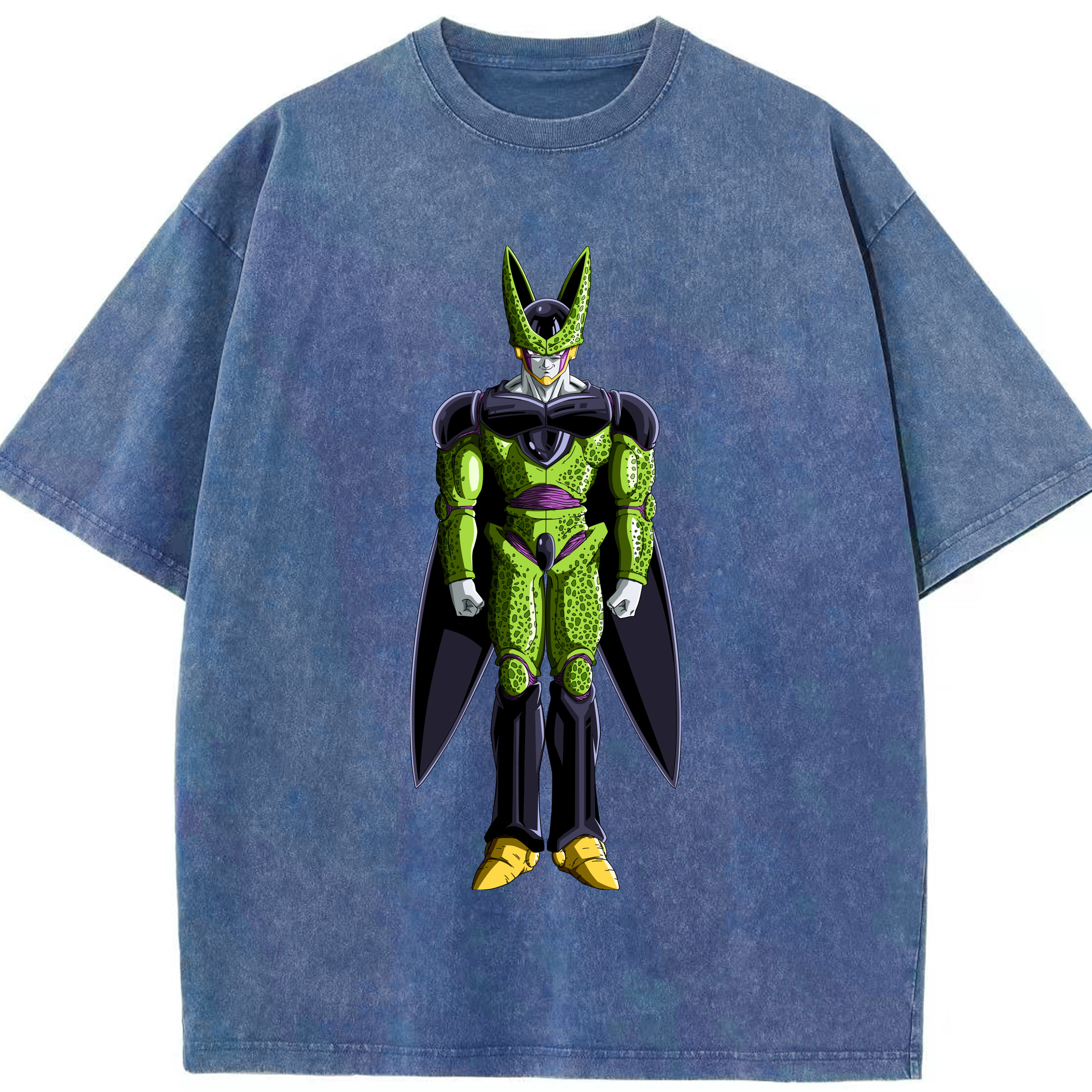 （画像用） ドラゴンボール セル DRAGON BALL Cell 綿100% ヴィンテージ風 半袖Tシャツ（フロントプリント）