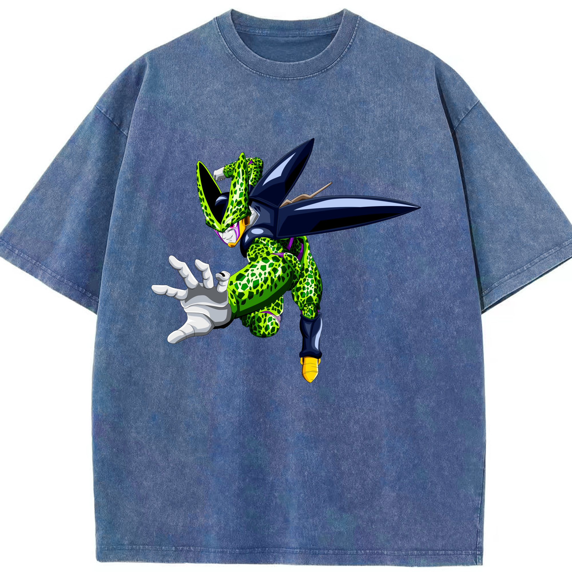 （画像用） ドラゴンボール セル DRAGON BALL Cell 綿100% ヴィンテージ風 半袖Tシャツ（フロントプリント）