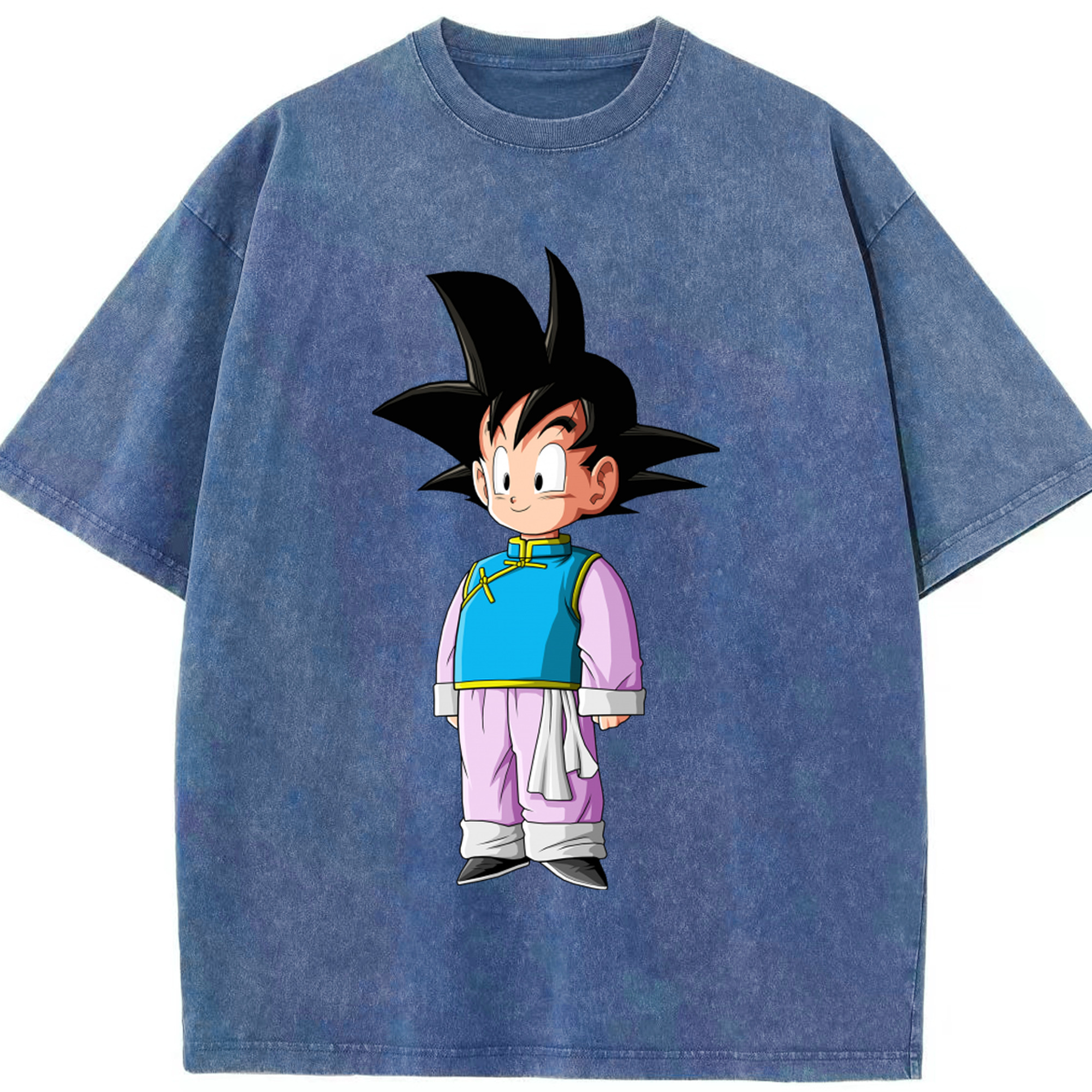 （画像用） ドラゴンボール 孫悟空（そん ごくう）Son Goku カカロット DRAGON BALL Kakarotto 綿100% ヴィンテージ風 半袖Tシャツ（フロントプリント）