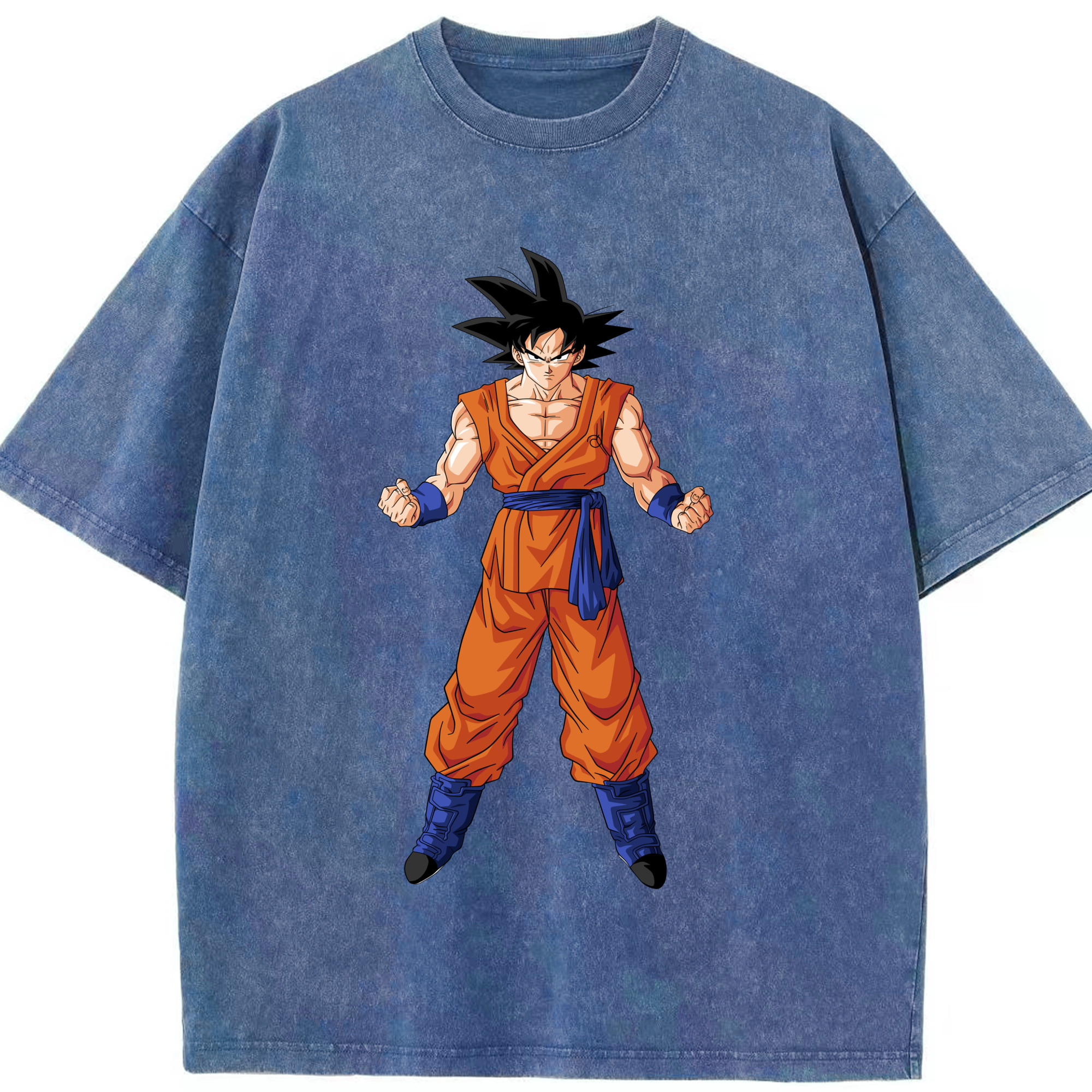 （画像用） ドラゴンボール 孫悟空（そん ごくう）Son Goku カカロット DRAGON BALL Kakarotto 綿100% ヴィンテージ風 半袖Tシャツ（フロントプリント）