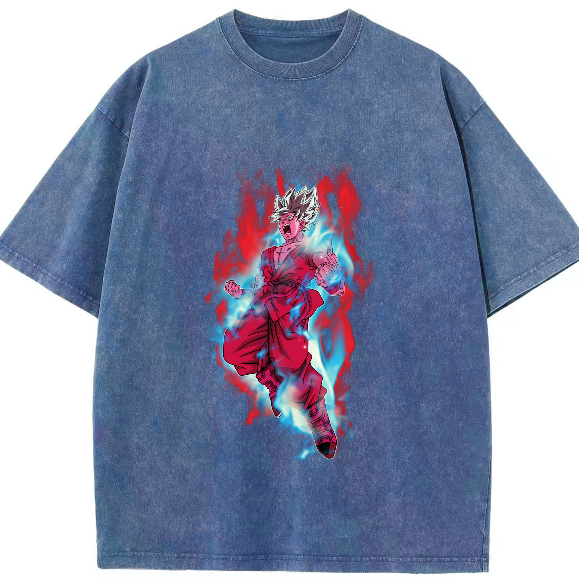 （画像用） ドラゴンボール 孫悟空（そん ごくう）Son Goku カカロット DRAGON BALL Kakarotto 綿100% ヴィンテージ風 半袖Tシャツ（フロントプリント）