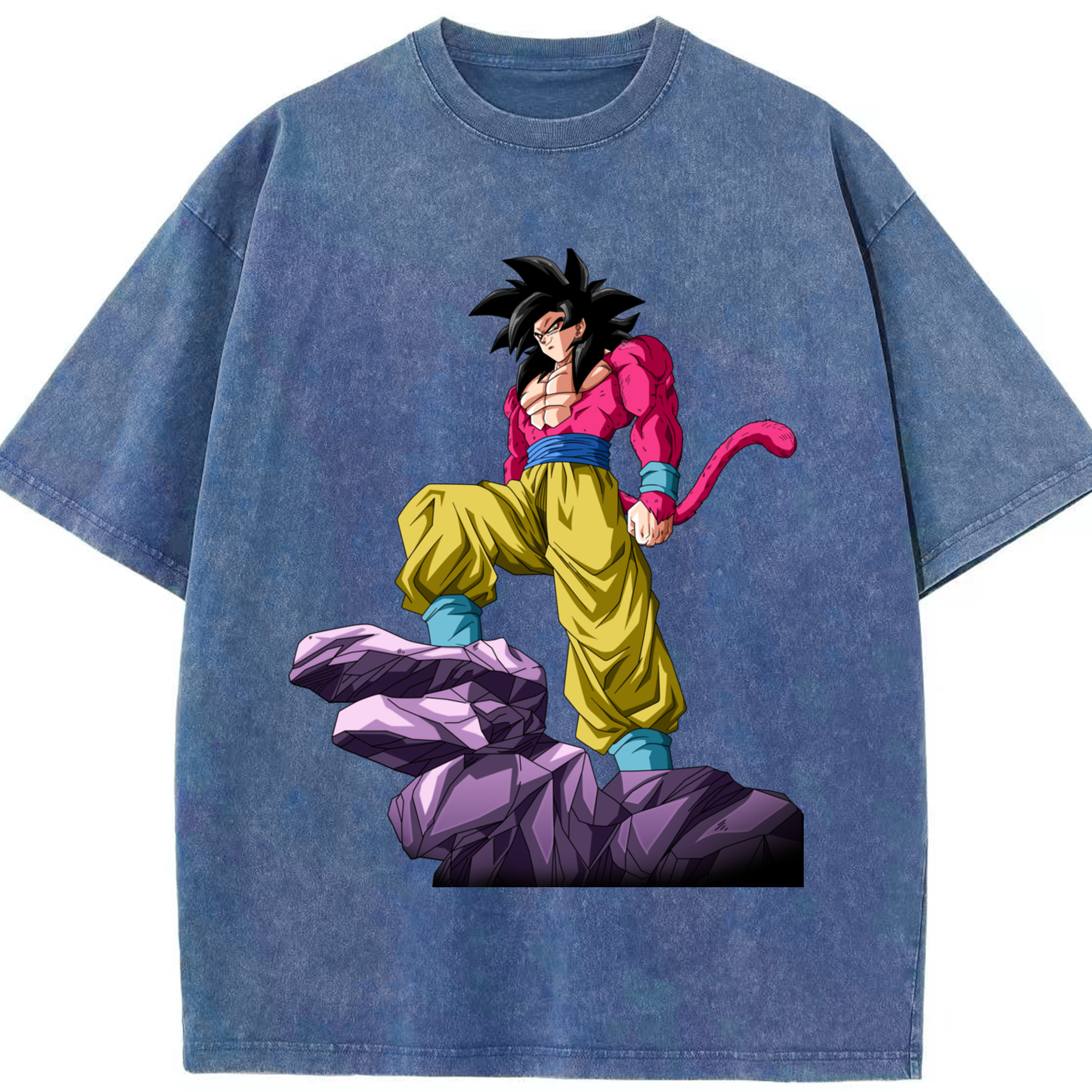 （画像用） ドラゴンボール 孫悟空（そん ごくう）Son Goku カカロット DRAGON BALL Kakarotto 綿100% ヴィンテージ風 半袖Tシャツ（フロントプリント）