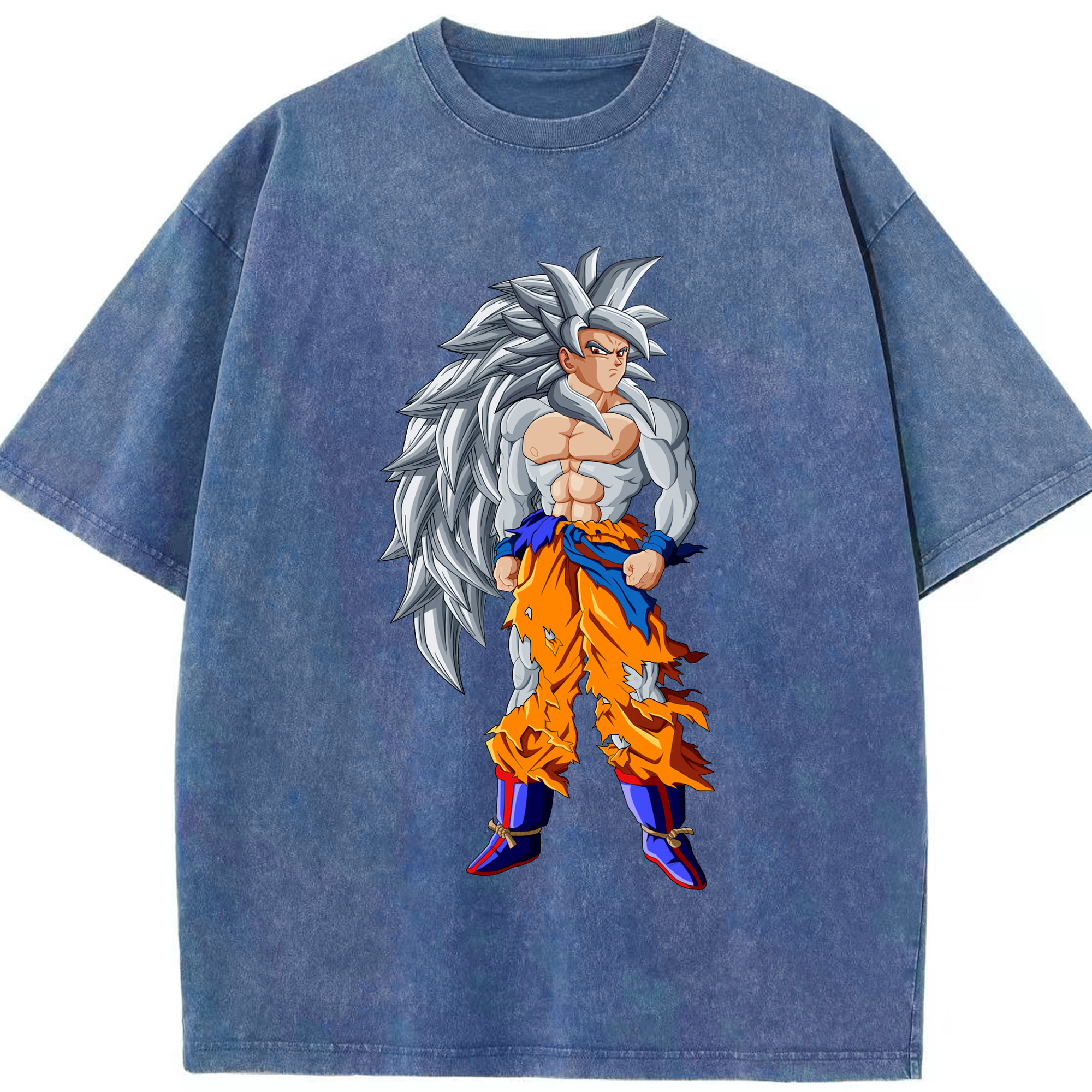 （画像用） ドラゴンボール 孫悟空（そん ごくう）Son Goku カカロット DRAGON BALL Kakarotto 綿100% ヴィンテージ風 半袖Tシャツ（フロントプリント）
