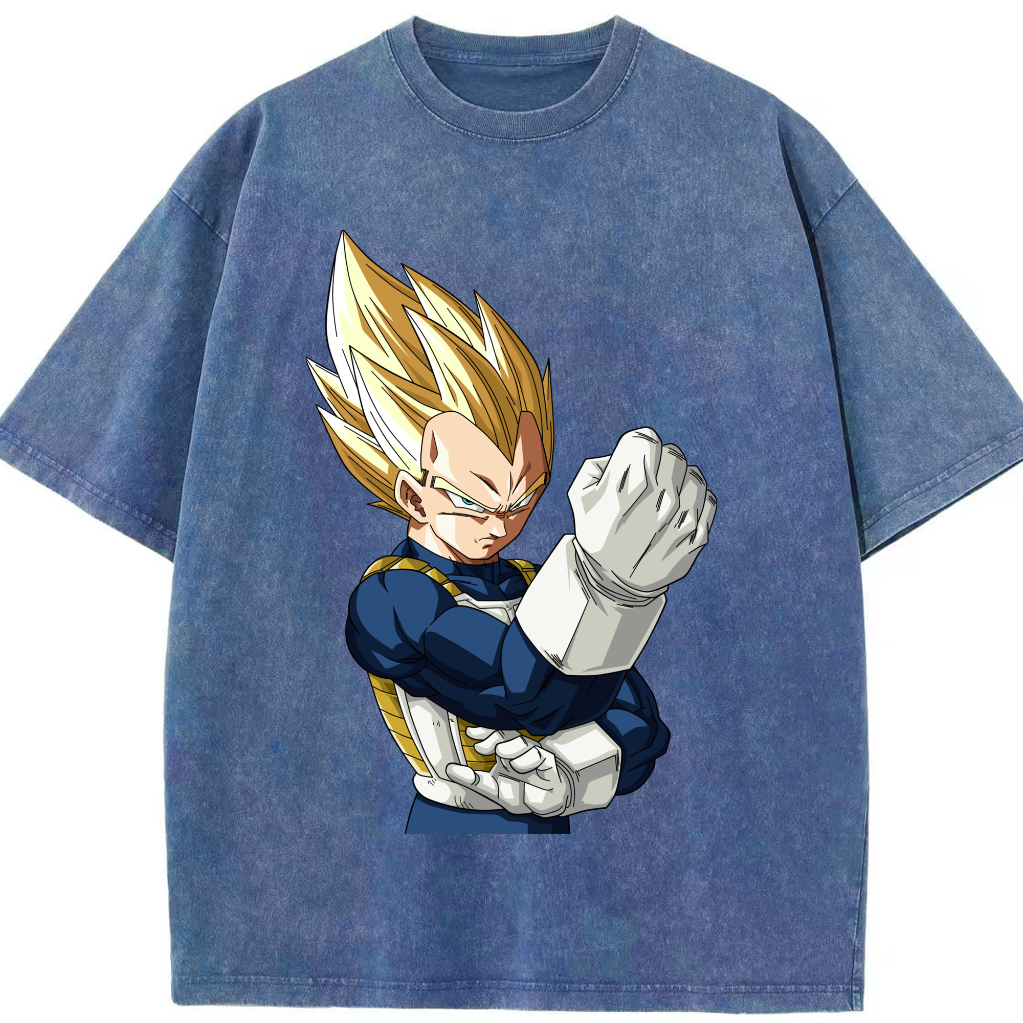 （画像用） ドラゴンボール ベジータ四世（Bejīta Yonsei）DRAGON BALL Vegeta IV 綿100% ヴィンテージ風 半袖Tシャツ（フロントプリント）