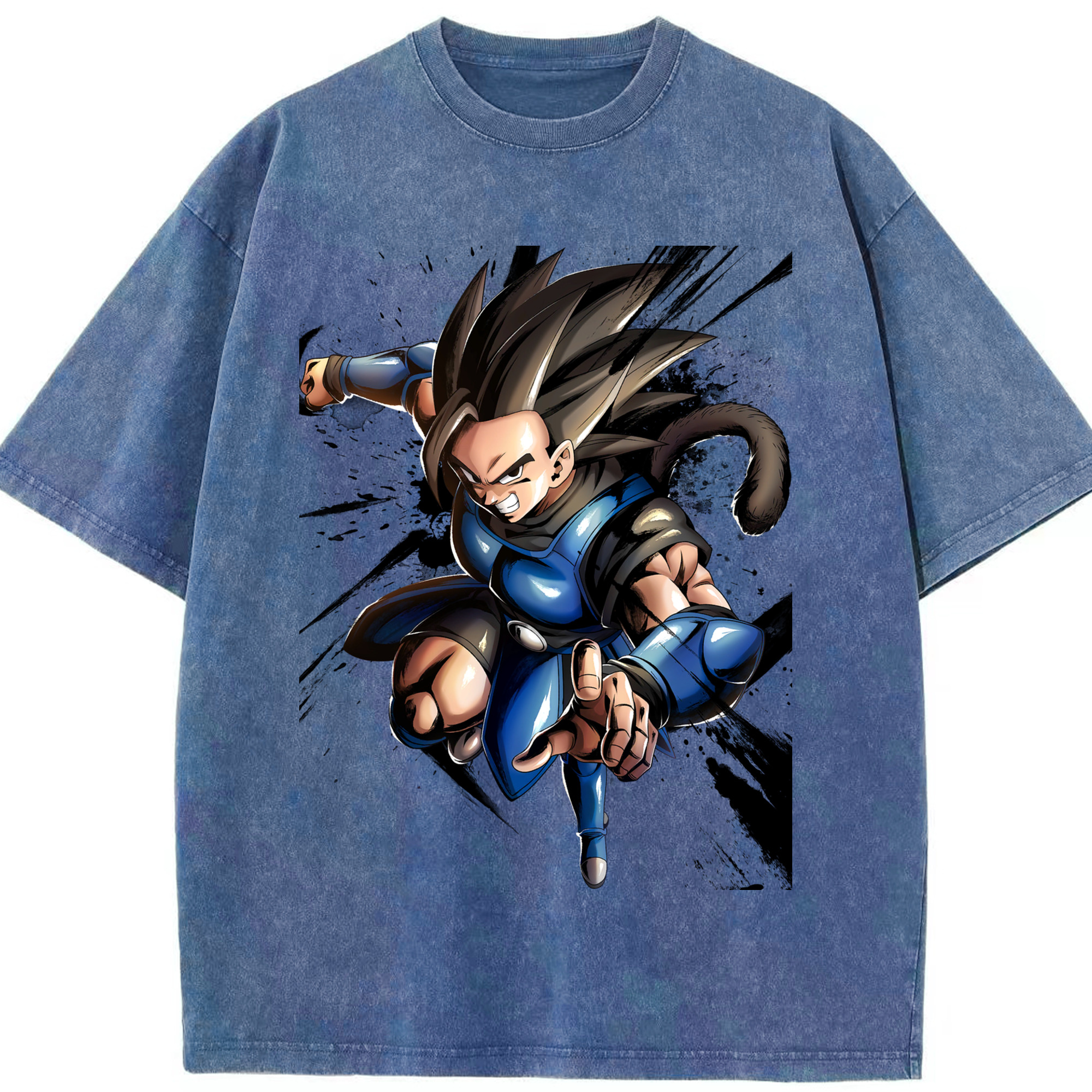 （画像用） ドラゴンボール ベジータ四世（Bejīta Yonsei）DRAGON BALL Vegeta IV 綿100% ヴィンテージ風 半袖Tシャツ（フロントプリント）