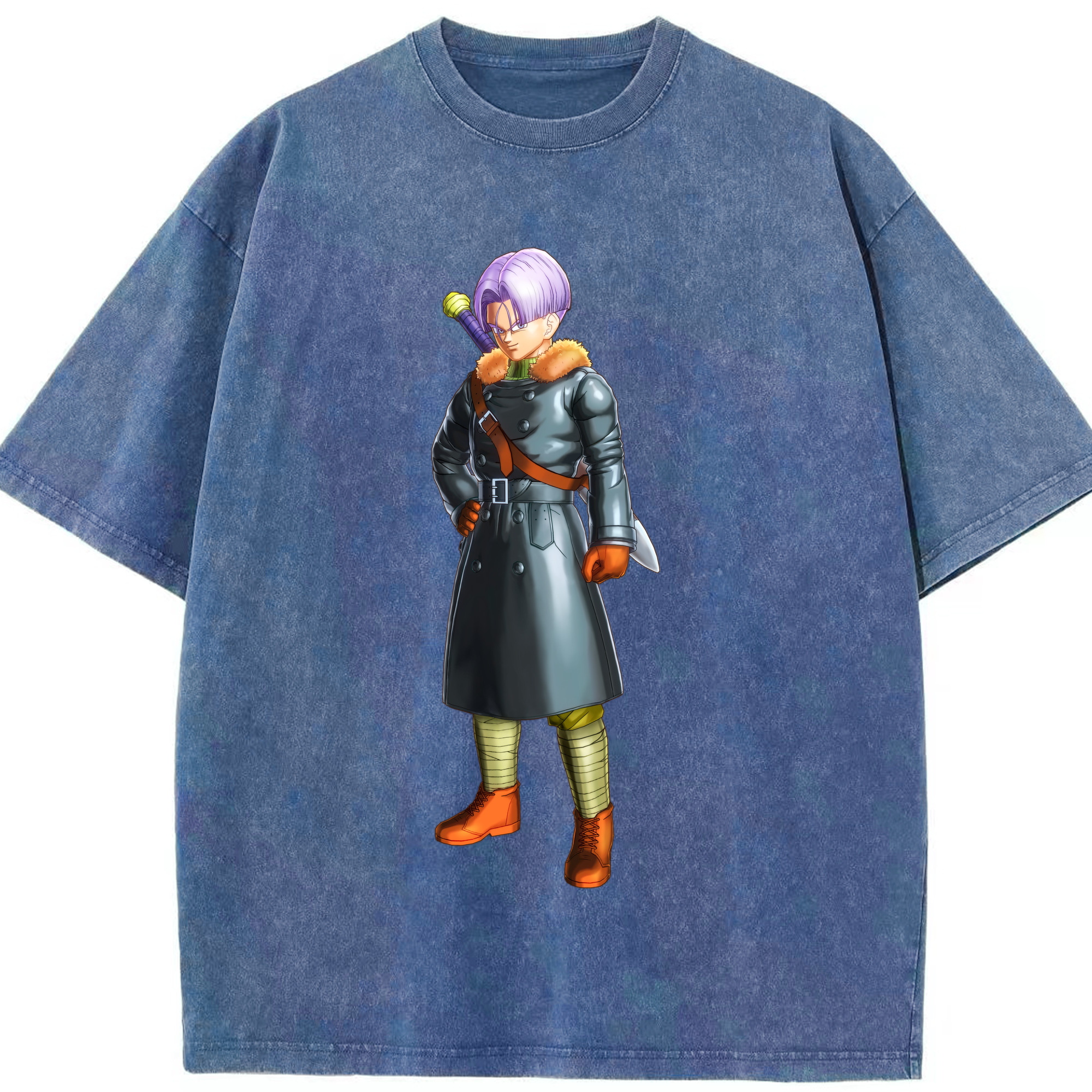 （画像用） ドラゴンボール トランクス（Torankusu）DRAGON BALL Trunks 綿100% ヴィンテージ風 半袖Tシャツ（フロントプリント）