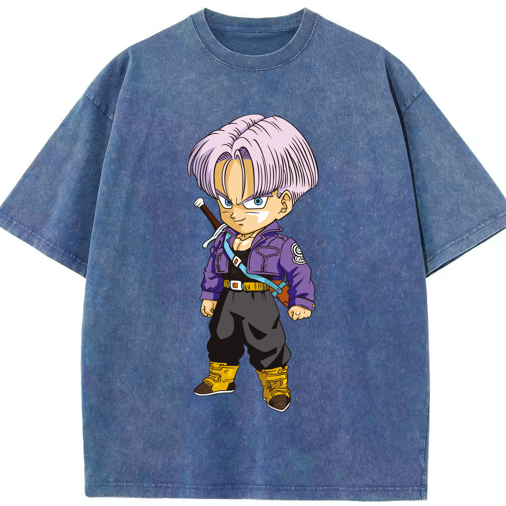 （画像用） ドラゴンボール トランクス（Torankusu）DRAGON BALL Trunks 綿100% ヴィンテージ風 半袖Tシャツ（フロントプリント）