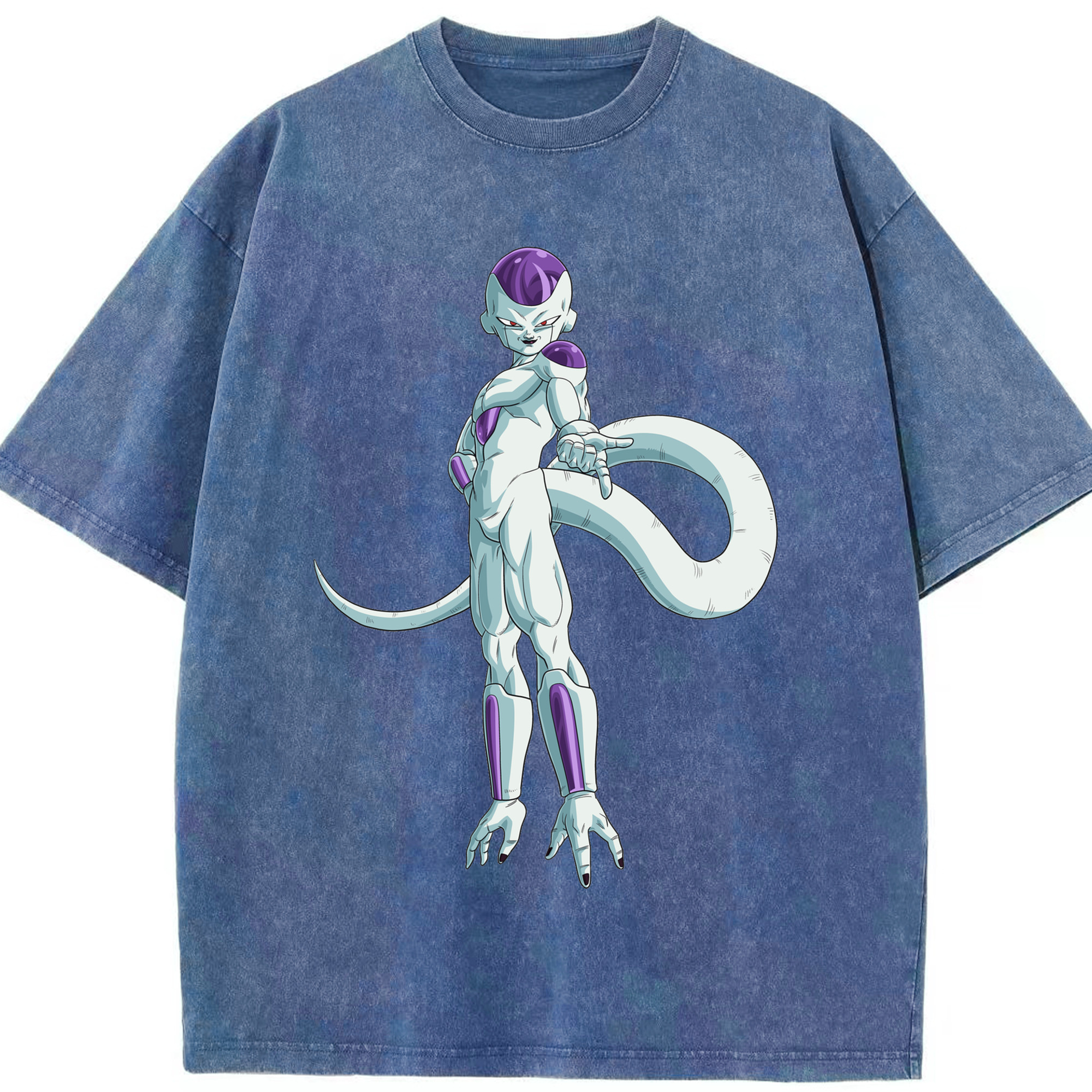 （画像用） ドラゴンボール フリーザ DRAGON BALL Frieza 綿100% ヴィンテージ風 半袖Tシャツ（フロントプリント）