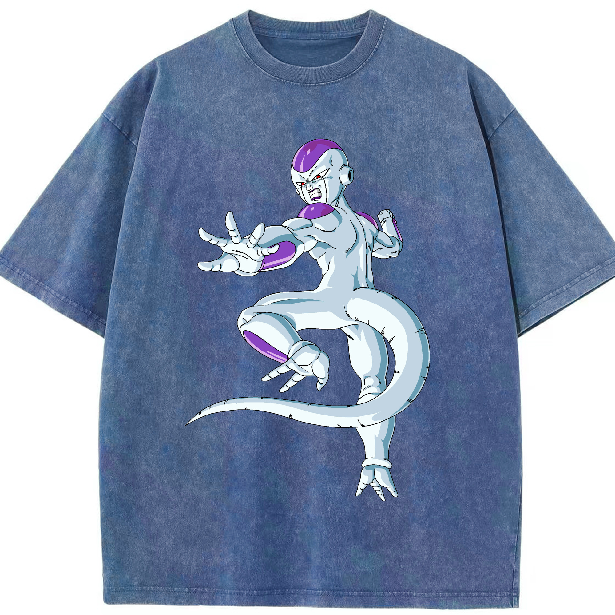 （画像用） ドラゴンボール フリーザ DRAGON BALL Frieza 綿100% ヴィンテージ風 半袖Tシャツ（フロントプリント）