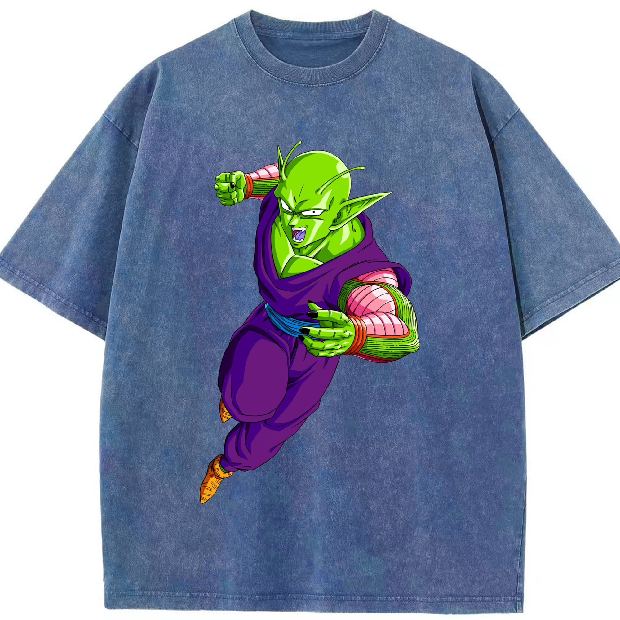 （画像用） ドラゴンボール ピッコロ DRAGON BALL Piccolo 綿100% ヴィンテージ風 半袖Tシャツ（フロントプリント）