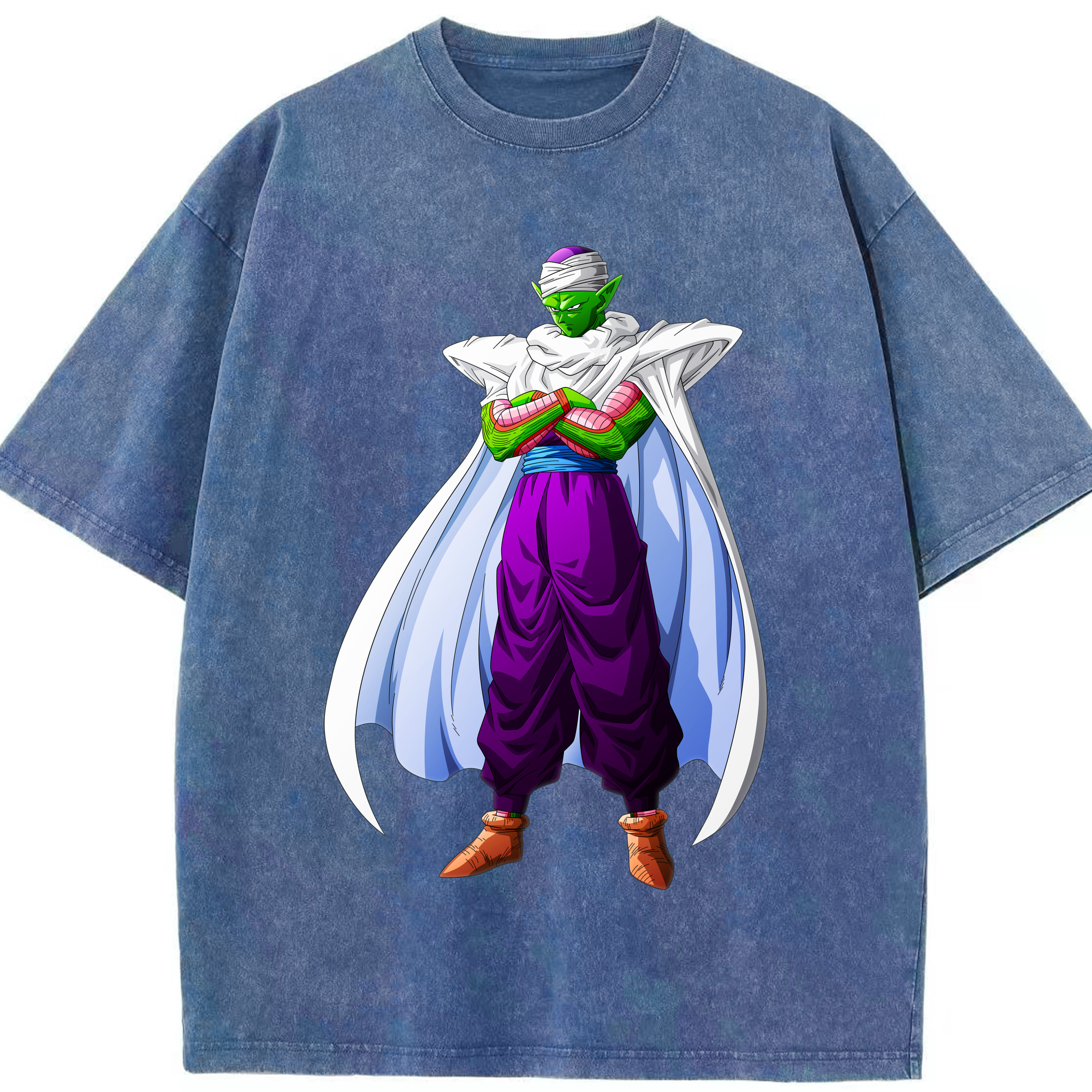（画像用） ドラゴンボール ピッコロ DRAGON BALL Piccolo 綿100% ヴィンテージ風 半袖Tシャツ（フロントプリント）