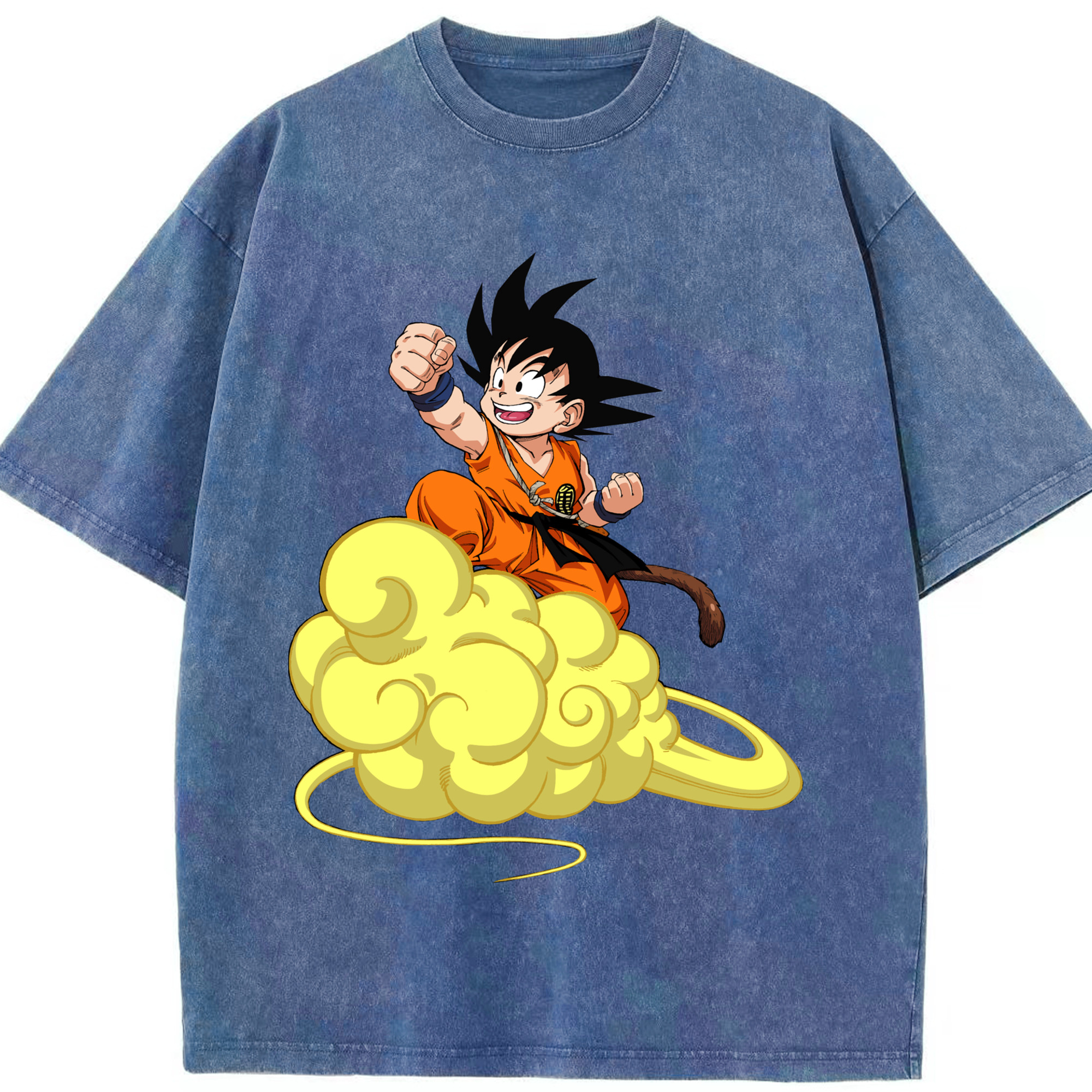 ドラゴンボール 孫悟空（そん ごくう）Son Goku カカロット DRAGON BALL Kakarotto 綿100% ヴィンテージ風 半袖Tシャツ（フロントプリント）