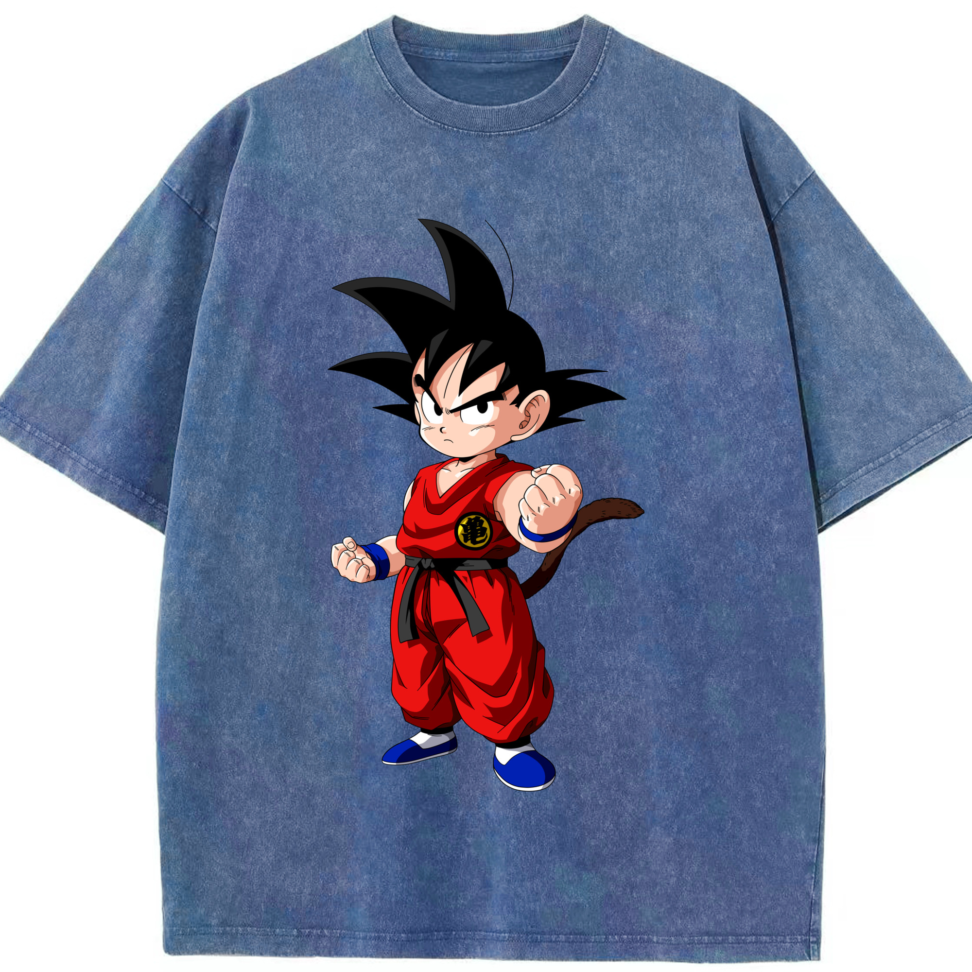 （画像用） ドラゴンボール 孫悟空（そん ごくう）Son Goku カカロット DRAGON BALL Kakarotto 綿100% ヴィンテージ風 半袖Tシャツ（フロントプリント）