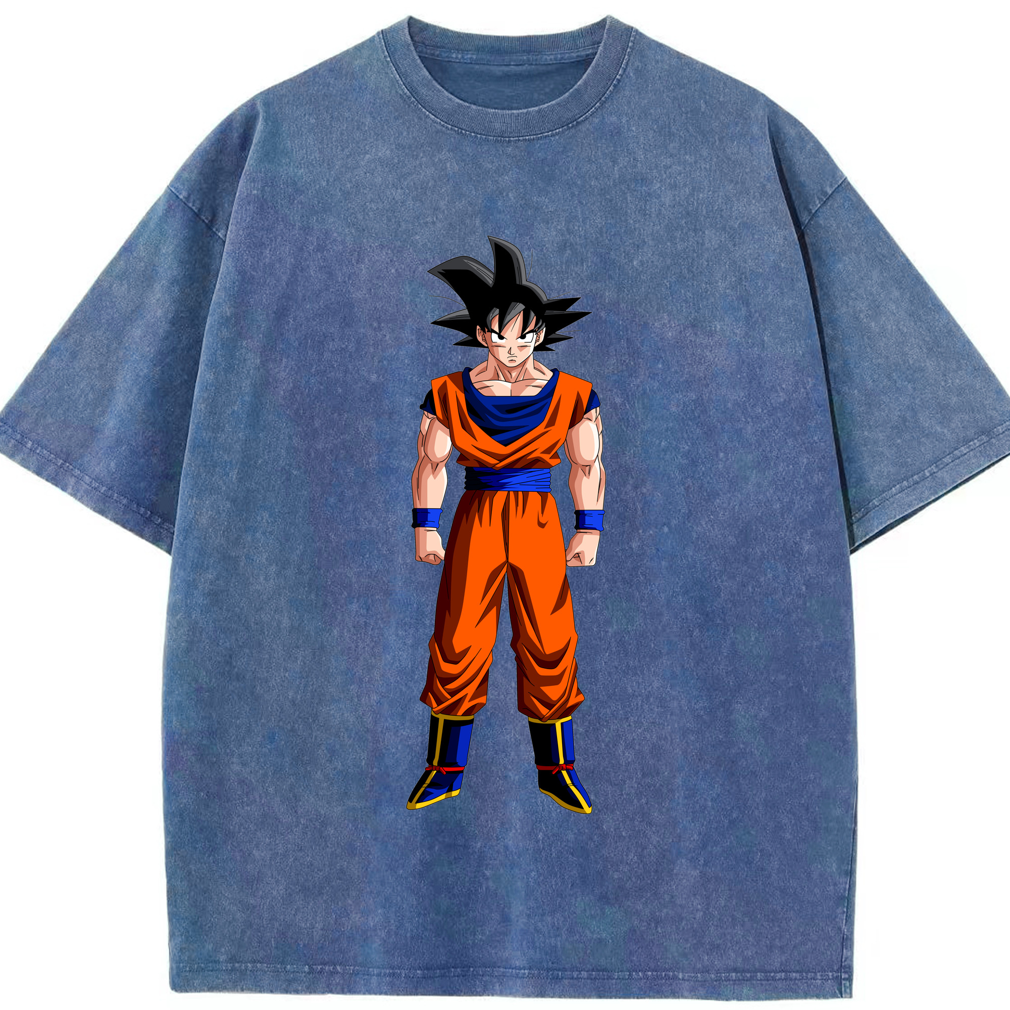 （画像用） ドラゴンボール 孫悟空（そん ごくう）Son Goku カカロット DRAGON BALL Kakarotto 綿100% ヴィンテージ風 半袖Tシャツ（フロントプリント）