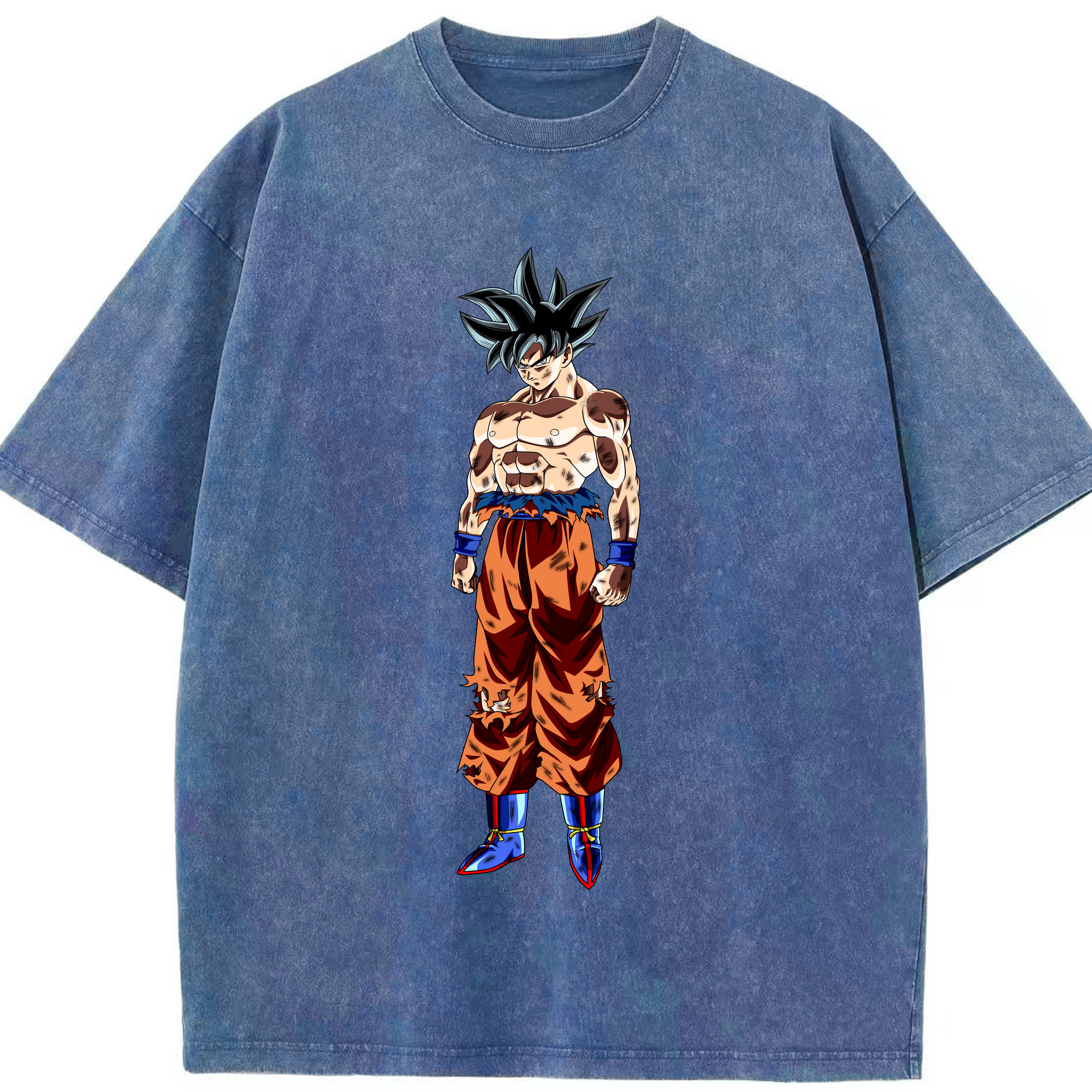 （画像用） ドラゴンボール 孫悟空（そん ごくう）Son Goku カカロット DRAGON BALL Kakarotto 綿100% ヴィンテージ風 半袖Tシャツ（フロントプリント）
