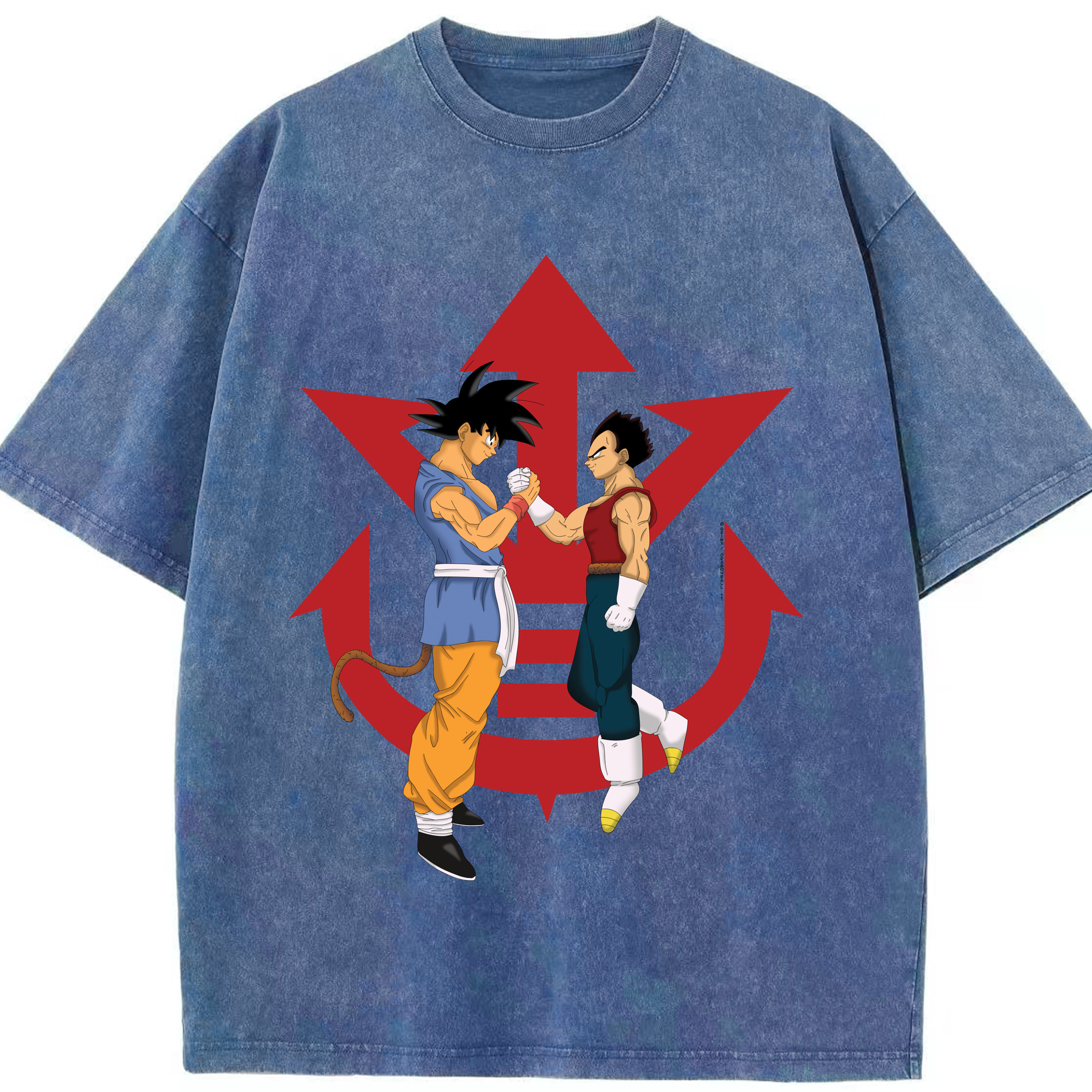 （画像用） ドラゴンボール 孫悟空（そん ごくう）Son Goku カカロット DRAGON BALL Kakarotto 綿100% ヴィンテージ風 半袖Tシャツ（フロントプリント）